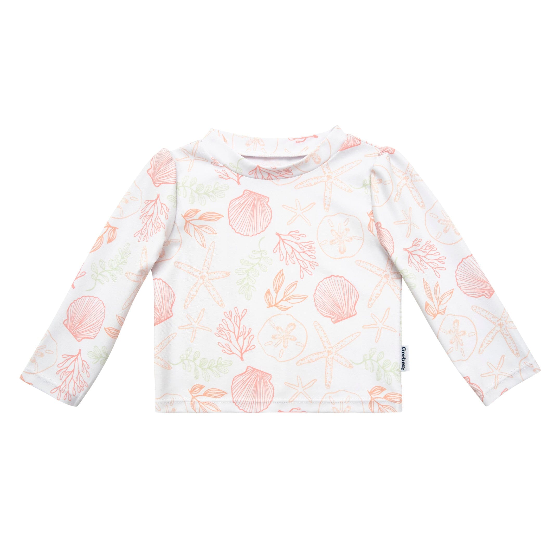 2-Piece Baby Girls UPF 50+ Shells Rash Guard & Swim Bottoms Set - Image 4