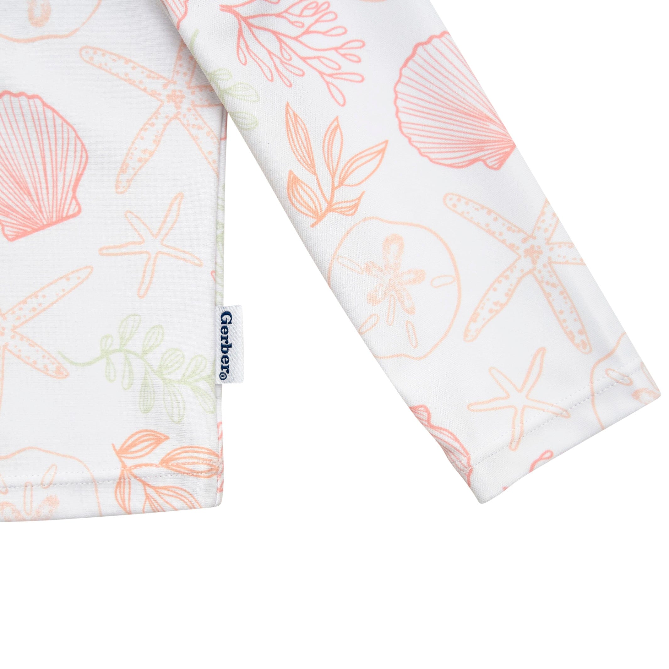 2-Piece Baby Girls UPF 50+ Shells Rash Guard & Swim Bottoms Set - Image 5