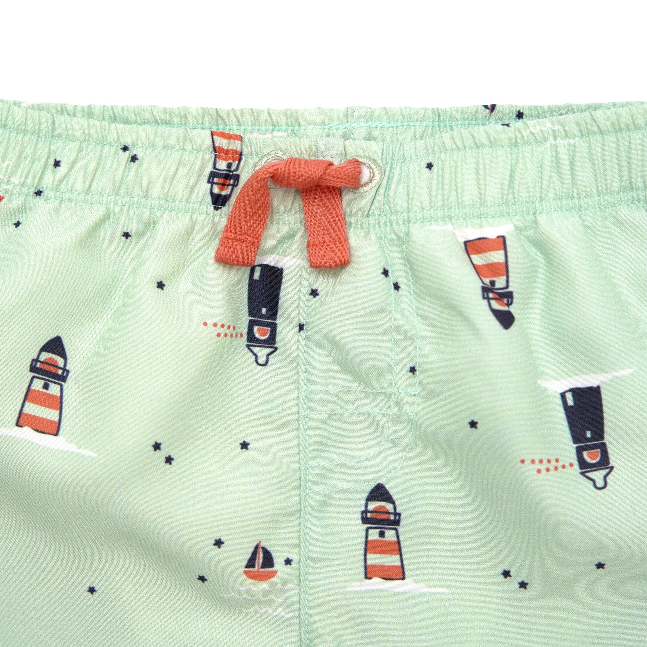 2-Piece Baby & Toddler Boys UPF 50+ Lighthouse Rash Guard & Swim Trunks Set - Image 6