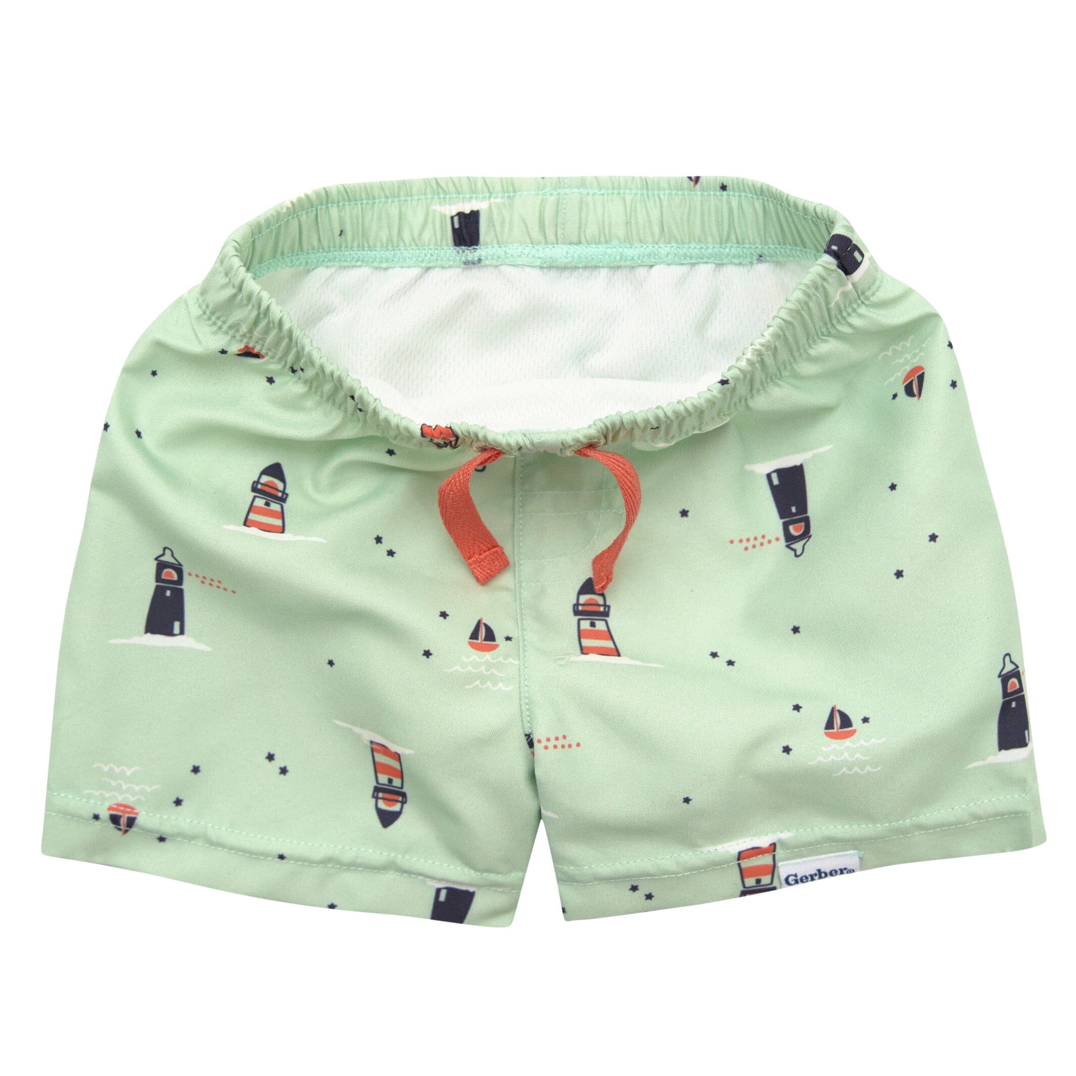 2-Piece Baby & Toddler Boys UPF 50+ Lighthouse Rash Guard & Swim Trunks Set - Image 7