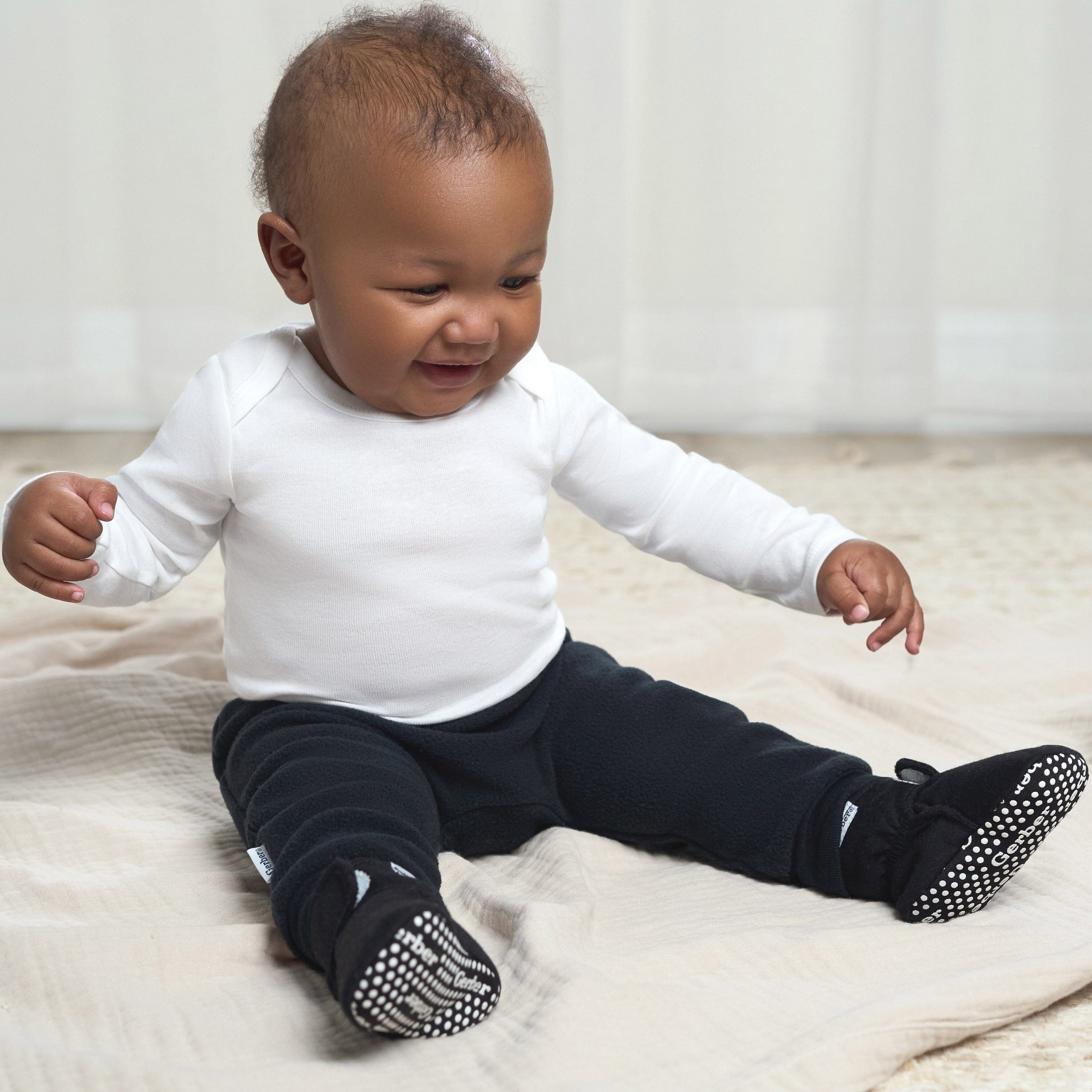 4-Pack Baby Neutral Grey Fleece Pants - Image 2