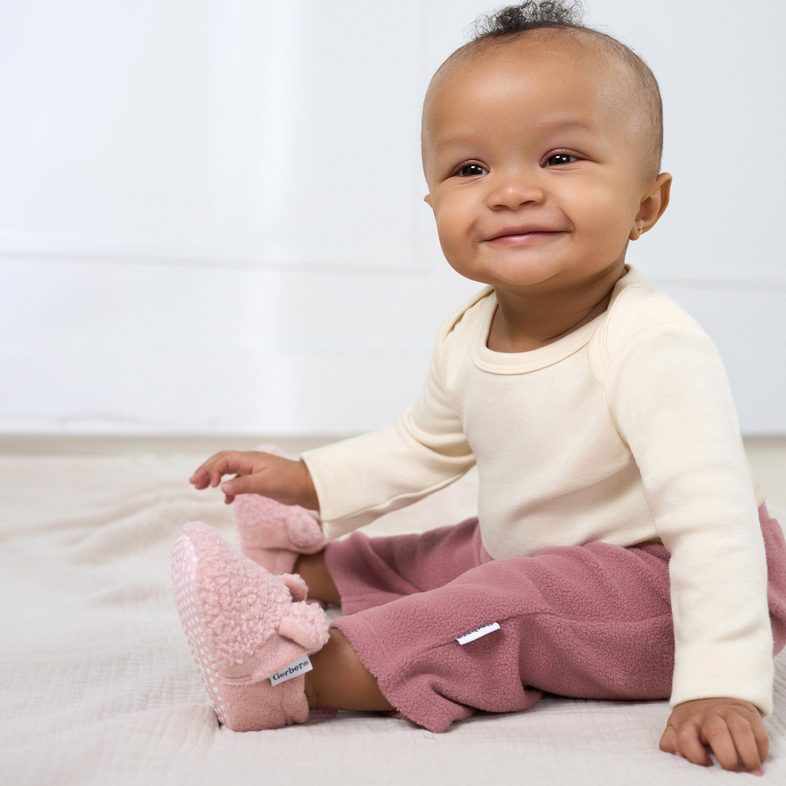 4-Pack Baby Girls Pink Fleece Pants - Image 2