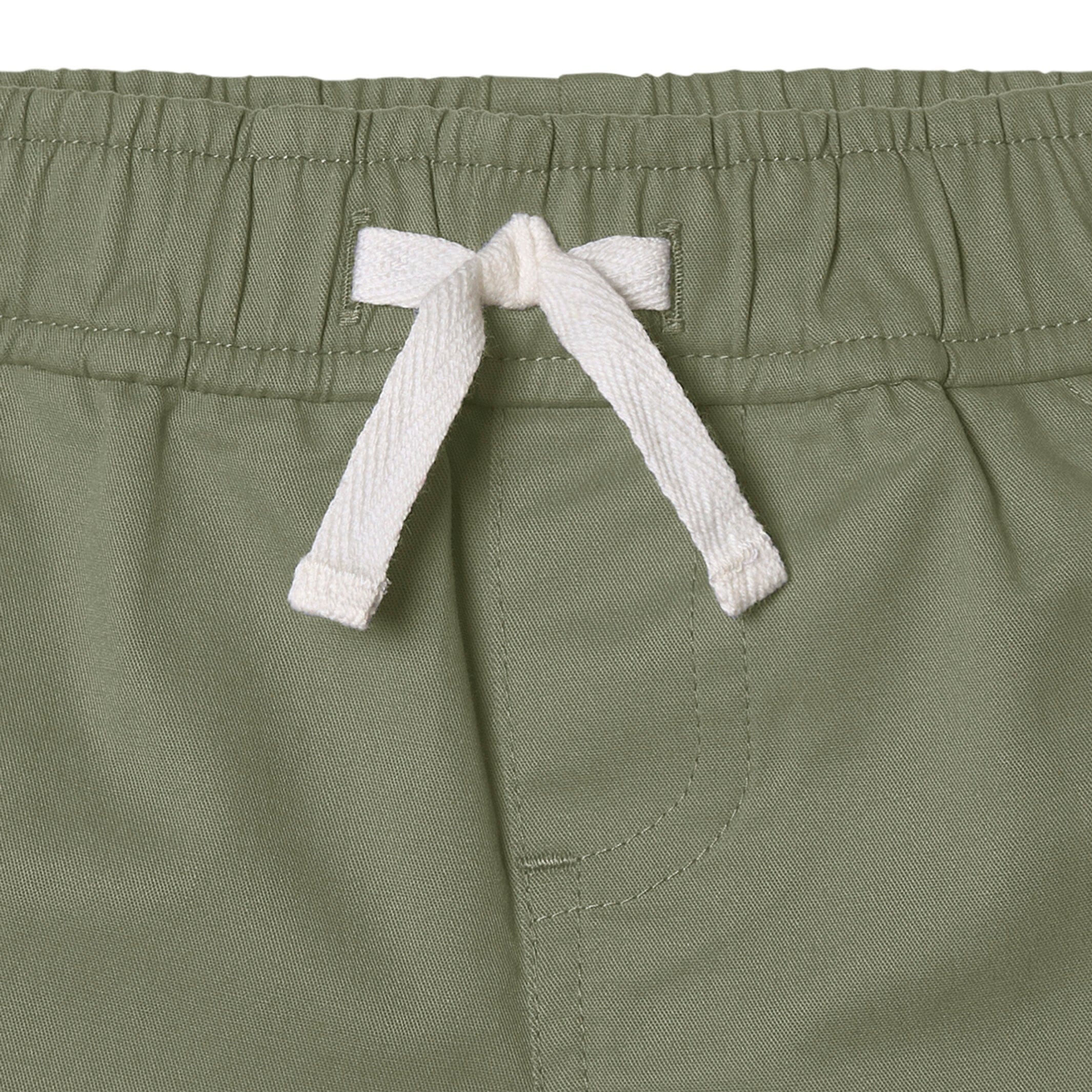 2-Pack Baby & Toddler Boys Olive and Dark Khaki Twill Shorts - Image 3