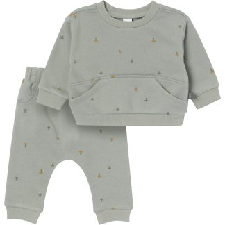 2-Piece Baby Boys Mushroom Sweatshirt & Harem Pant Set
