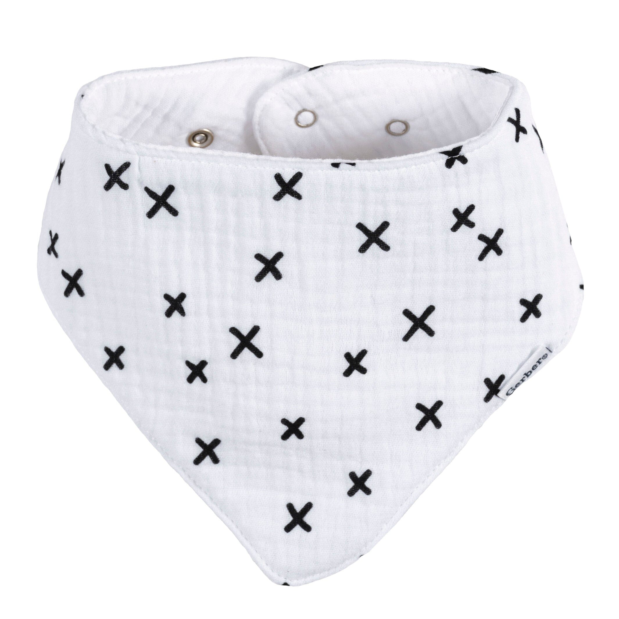 10-Pack Baby Neutral Black & White Muslin Bandana Bibs - Image 6