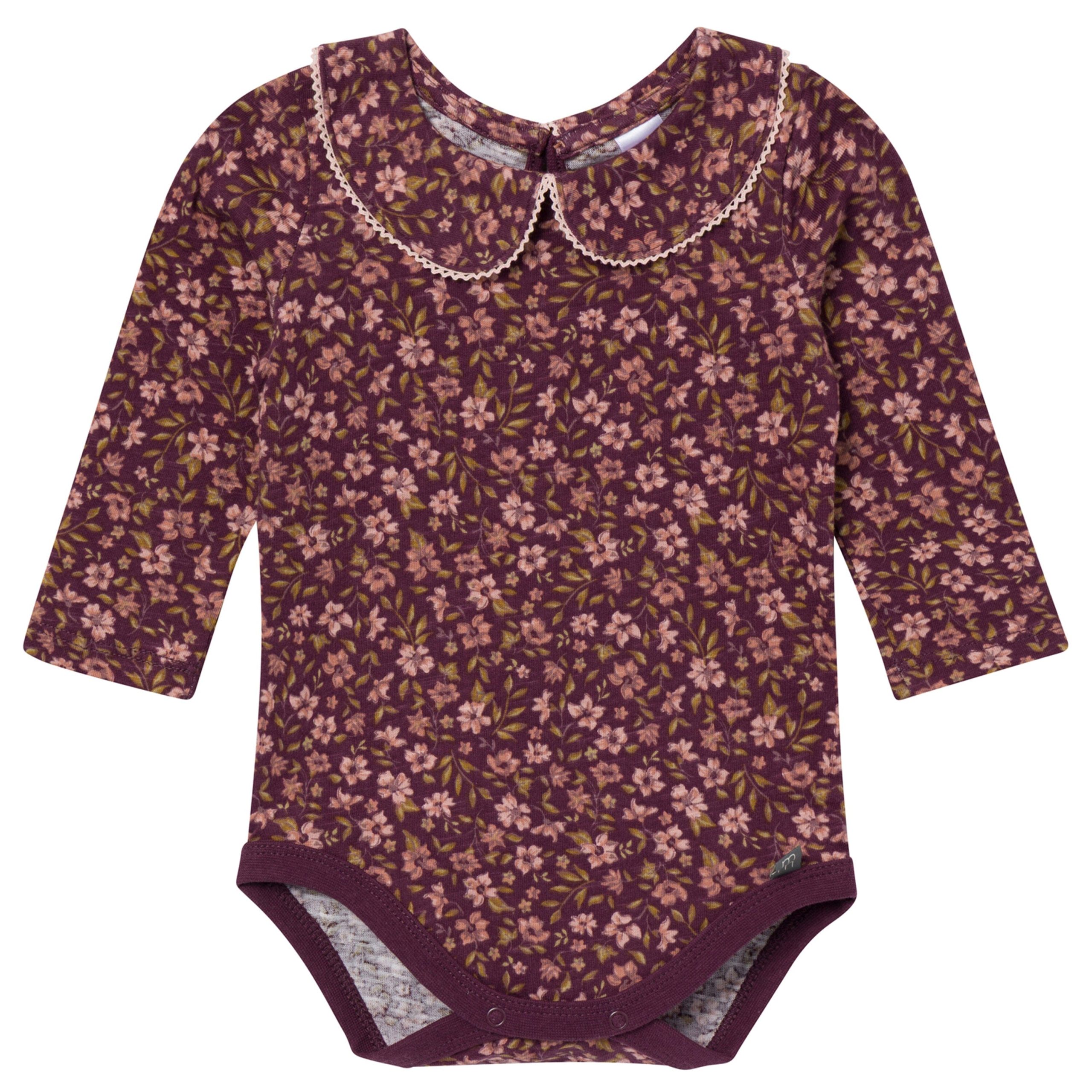 2-Pack Baby Girls Rose Peter Pan Collar Bodysuit - Image 2