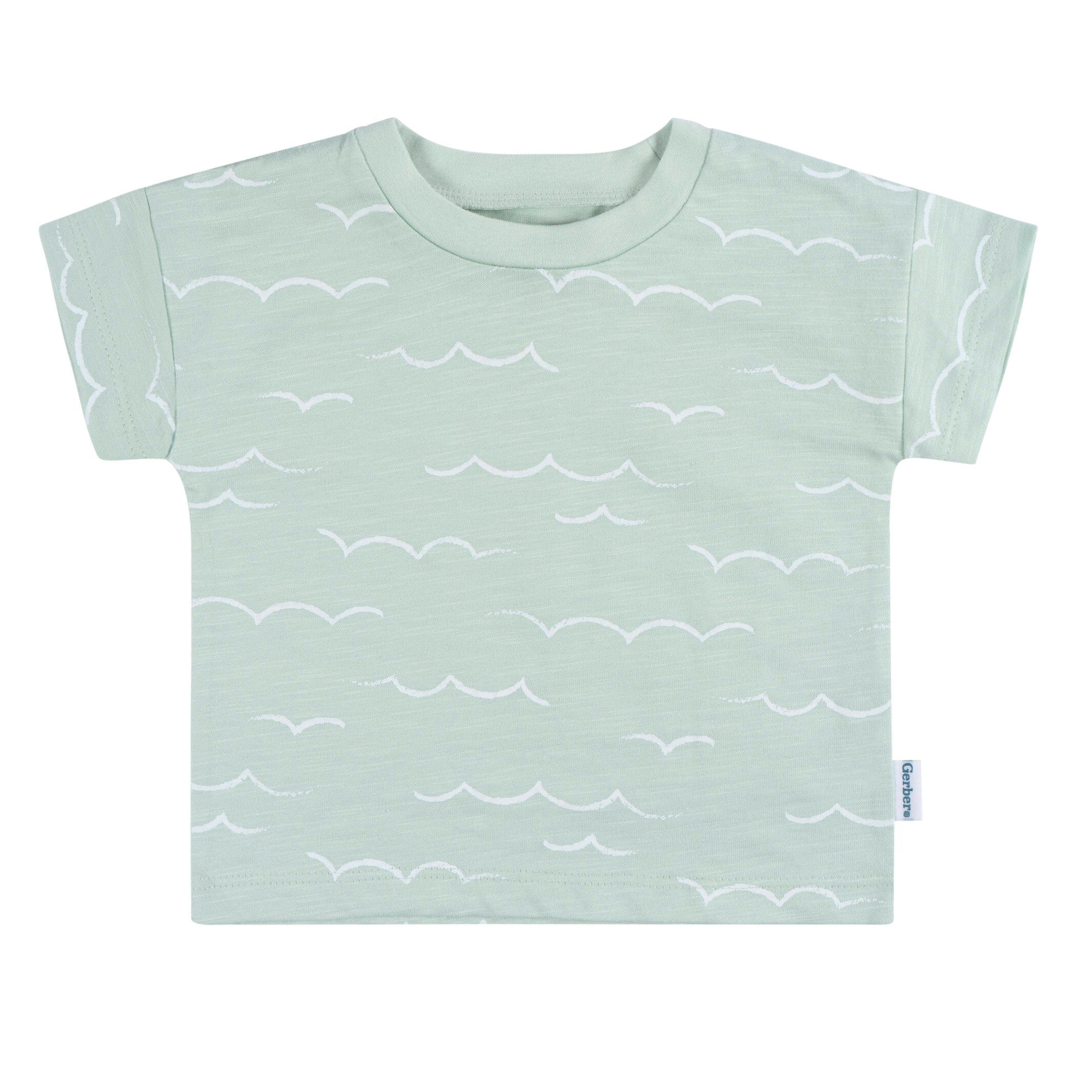 2-Piece Baby and Toddler Boys Waves T-Shirt and Shorts Set - Image 2