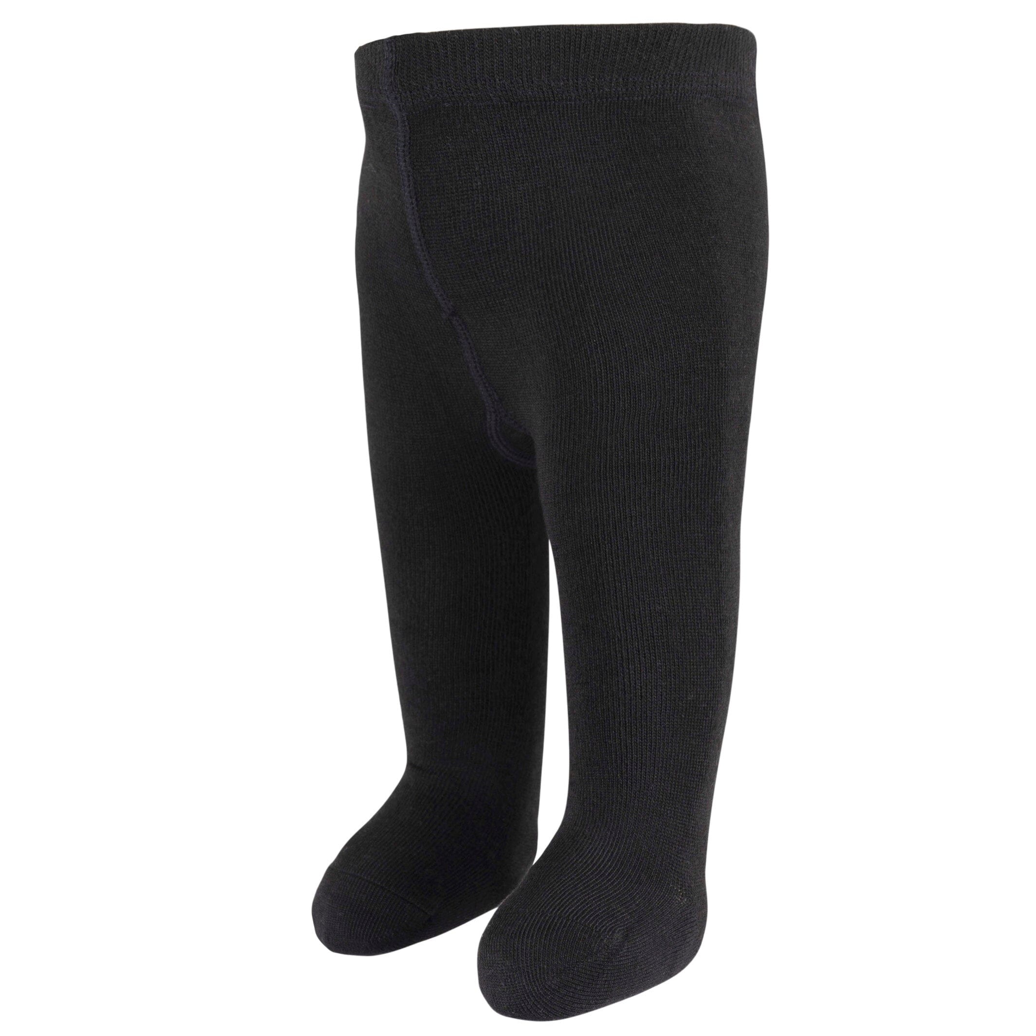 3-Pack Baby and Toddler Girls Black, Ivory, & Grey Heather Tights - Image 5