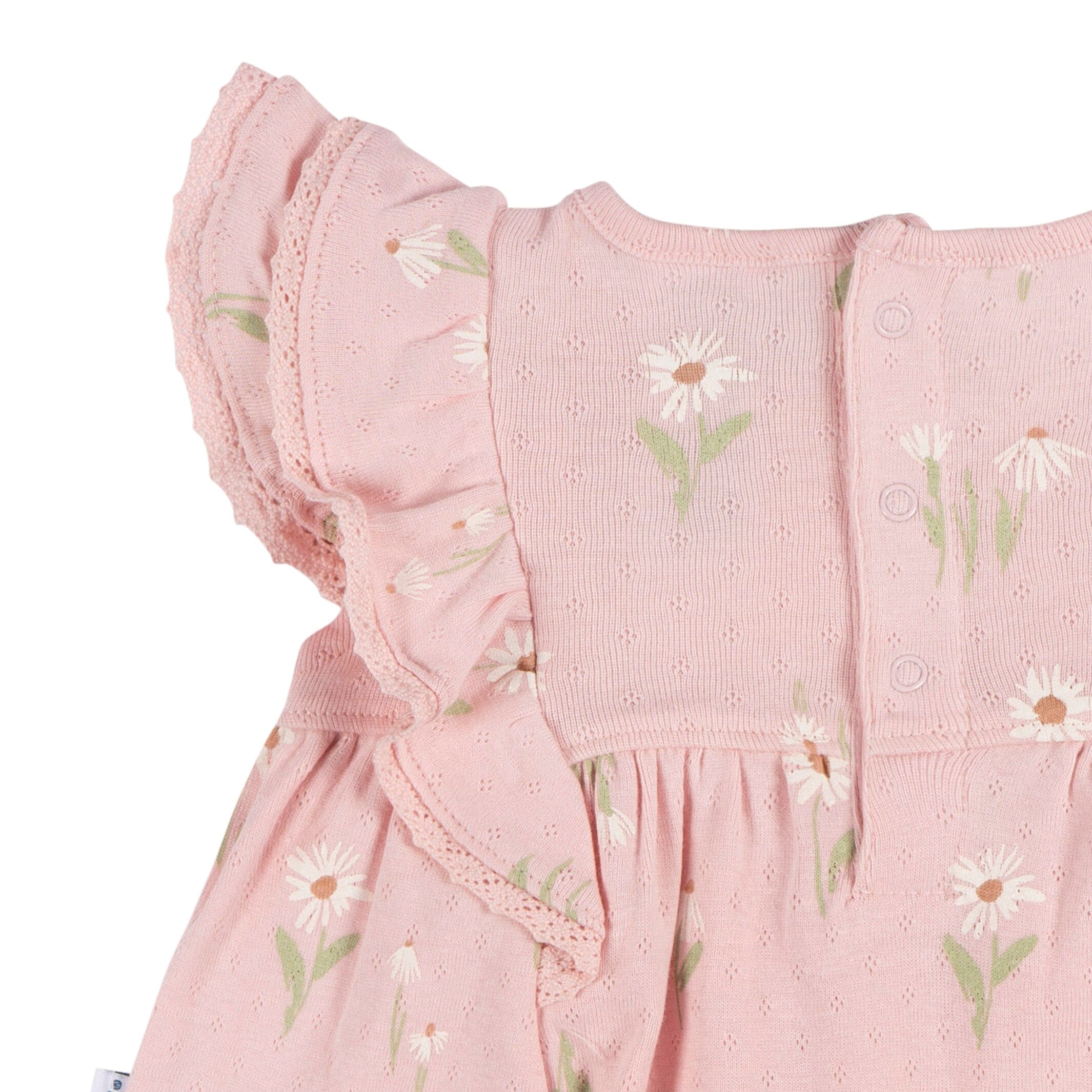 2-Piece Baby Girls Daisies Dress & Diaper Cover Set - Image 5