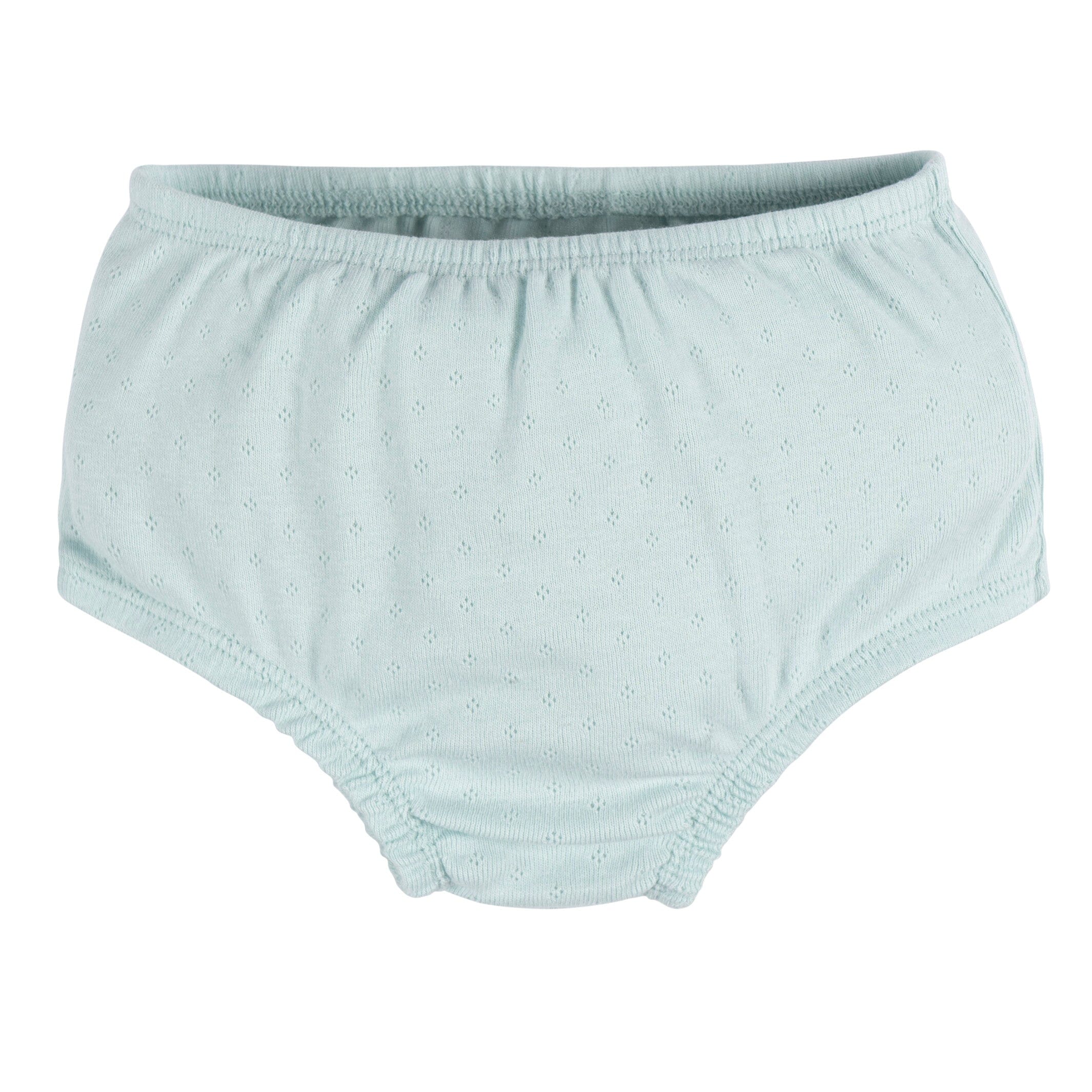 2-Piece Baby Girls Aqua Blue Dress & Diaper Cover Set - Image 5