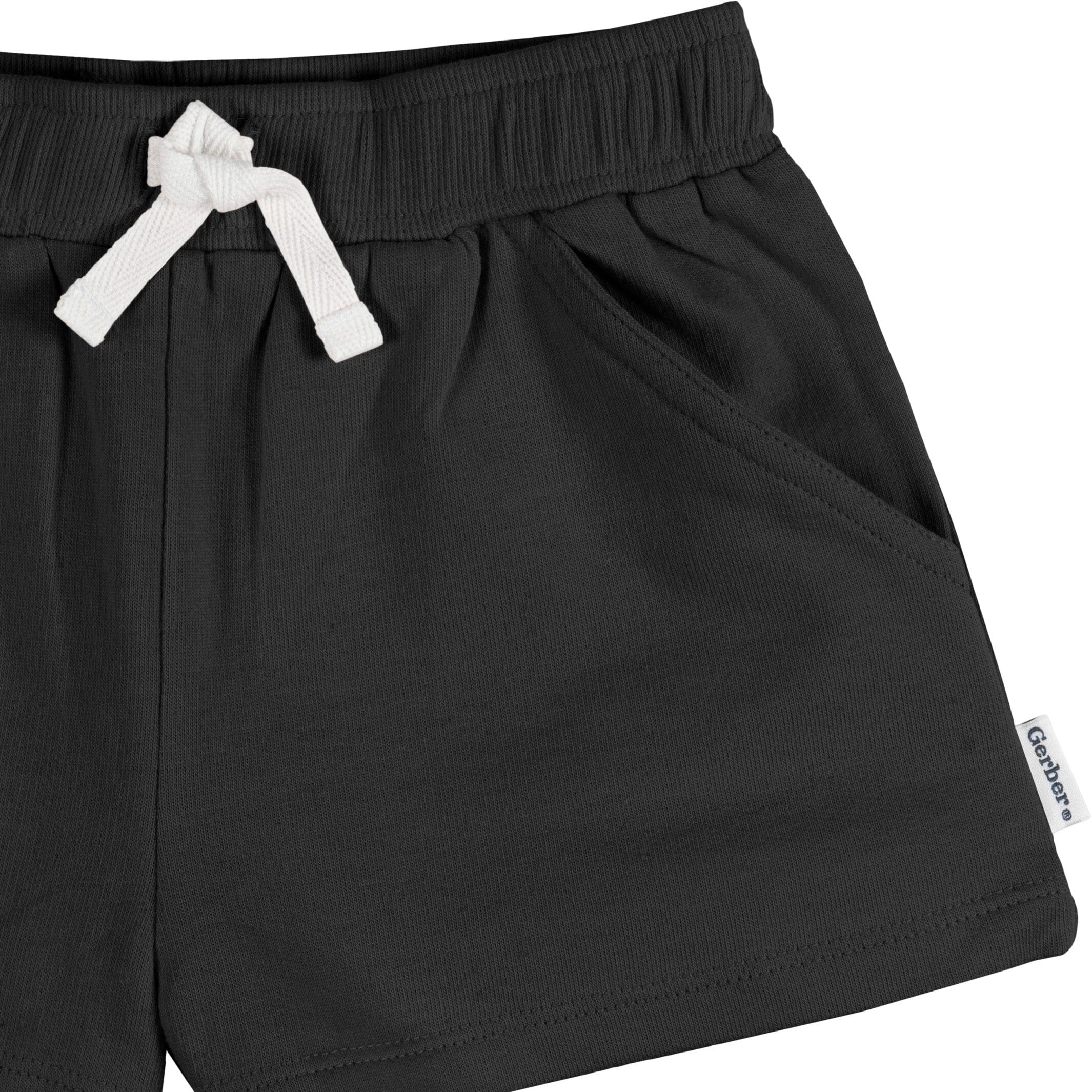 3-Pack Baby & Toddler Girls Black, Pink, & Grey Knit Shorts - Image 3
