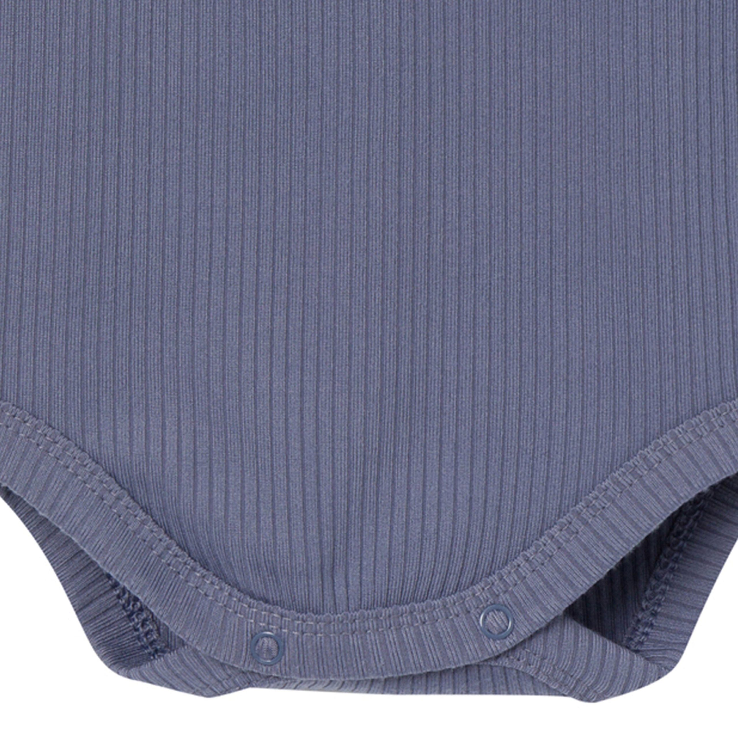2-Pack Baby Boys Maroon/Dusty Blue Polo Henley Bodysuit - Image 6