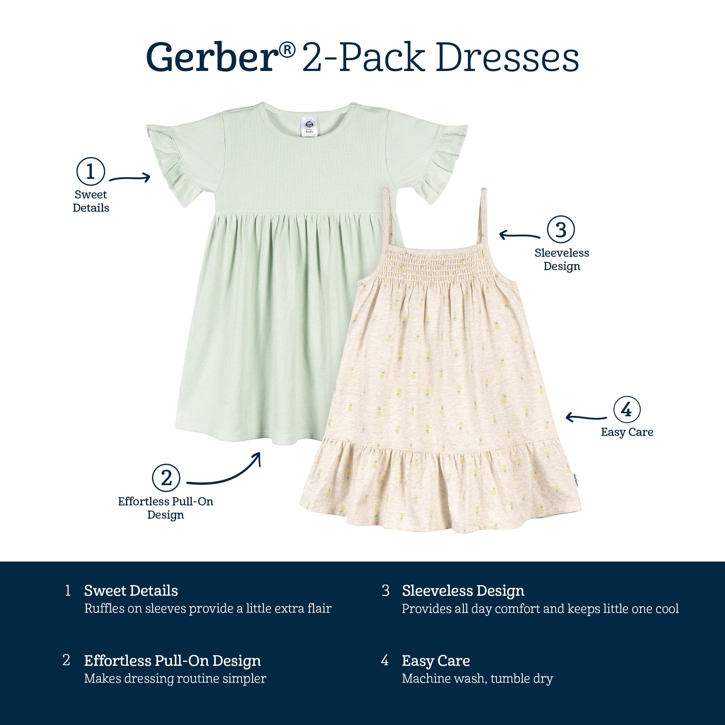 2-Pack Toddler Girls Pineapple Dresses - Image 4