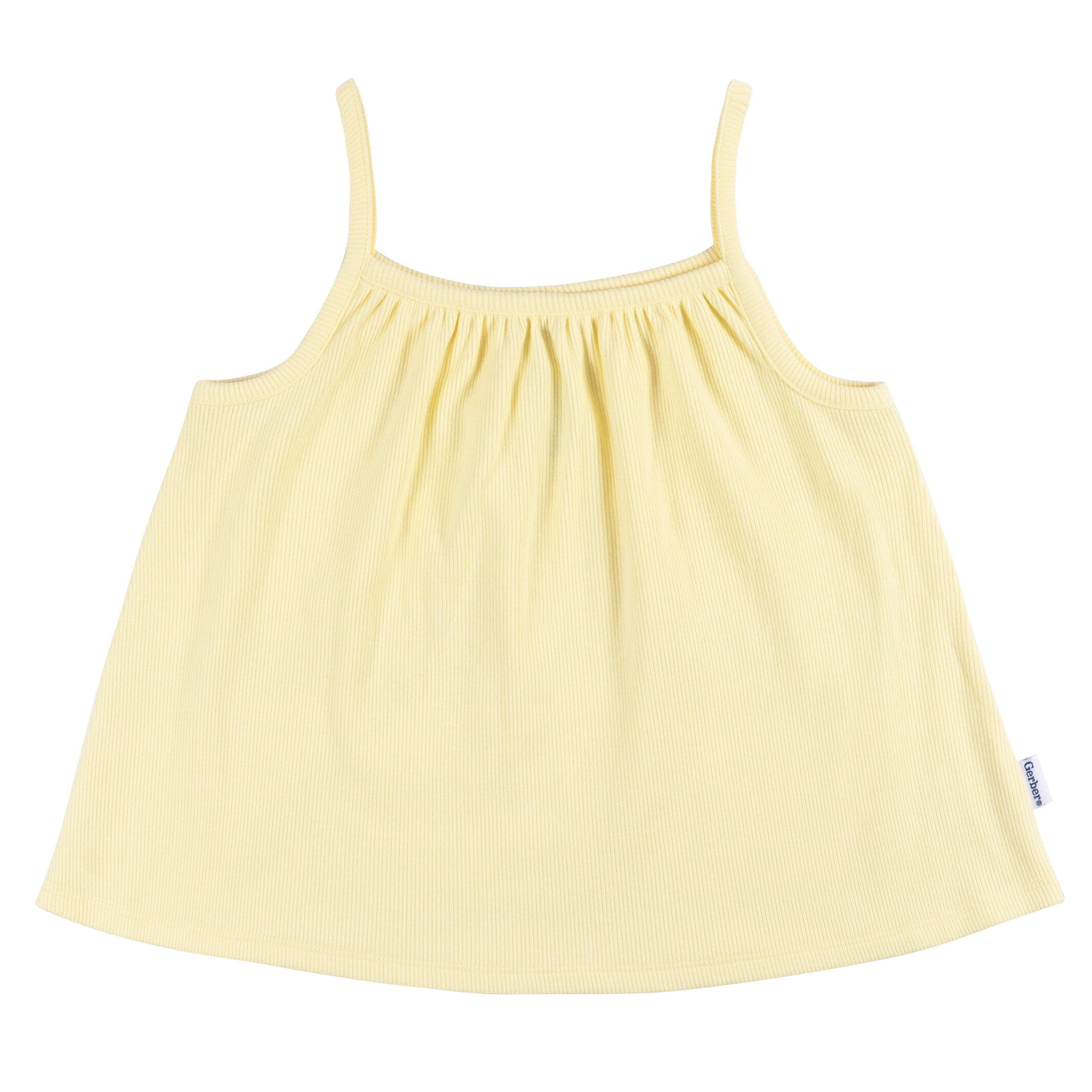 2-Piece Infant and Toddler Girls Yellow Tank Top & Shorts Set - Image 4