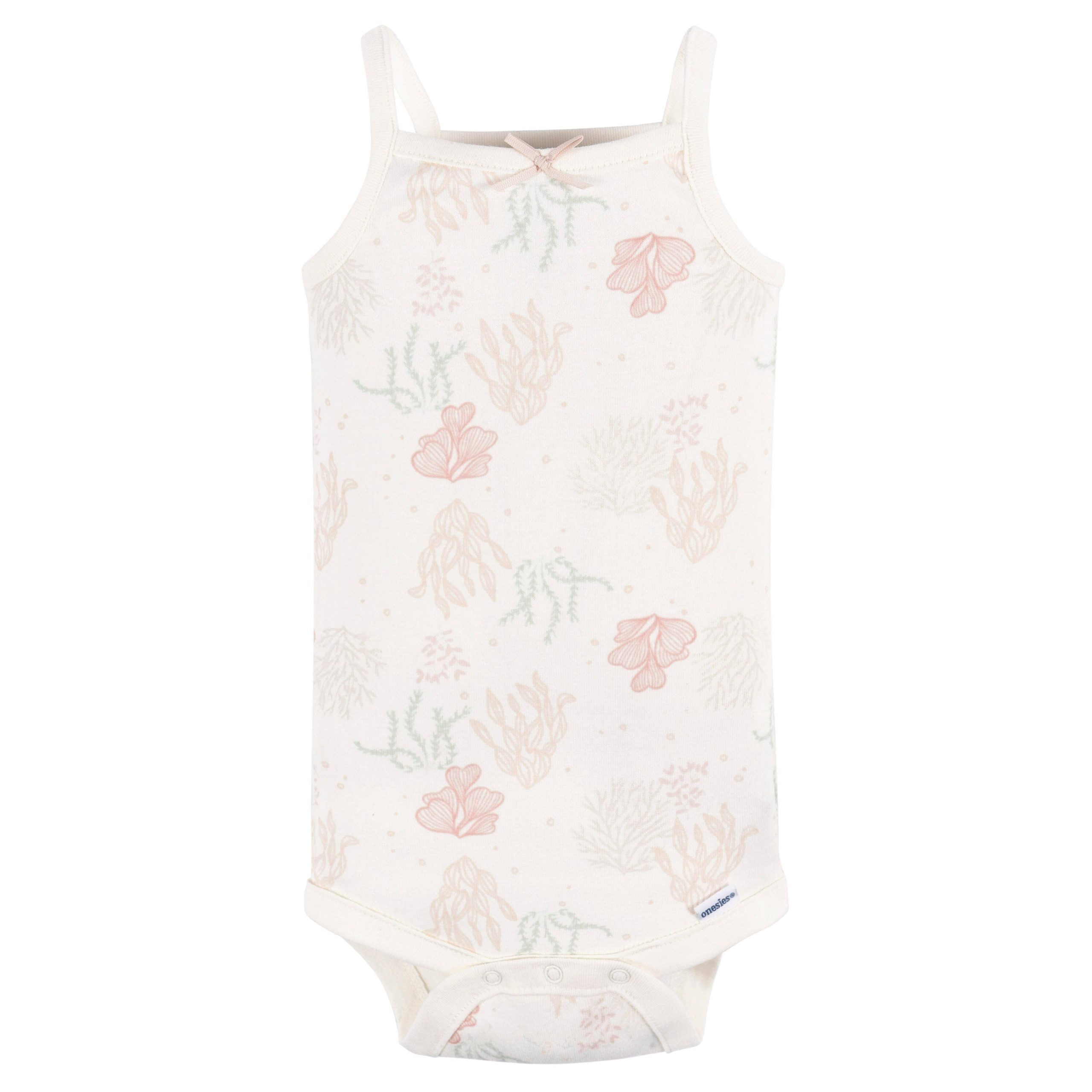 4-Pack Baby Girls Starfish Sleeveless Onesies® Bodysuits - Image 4