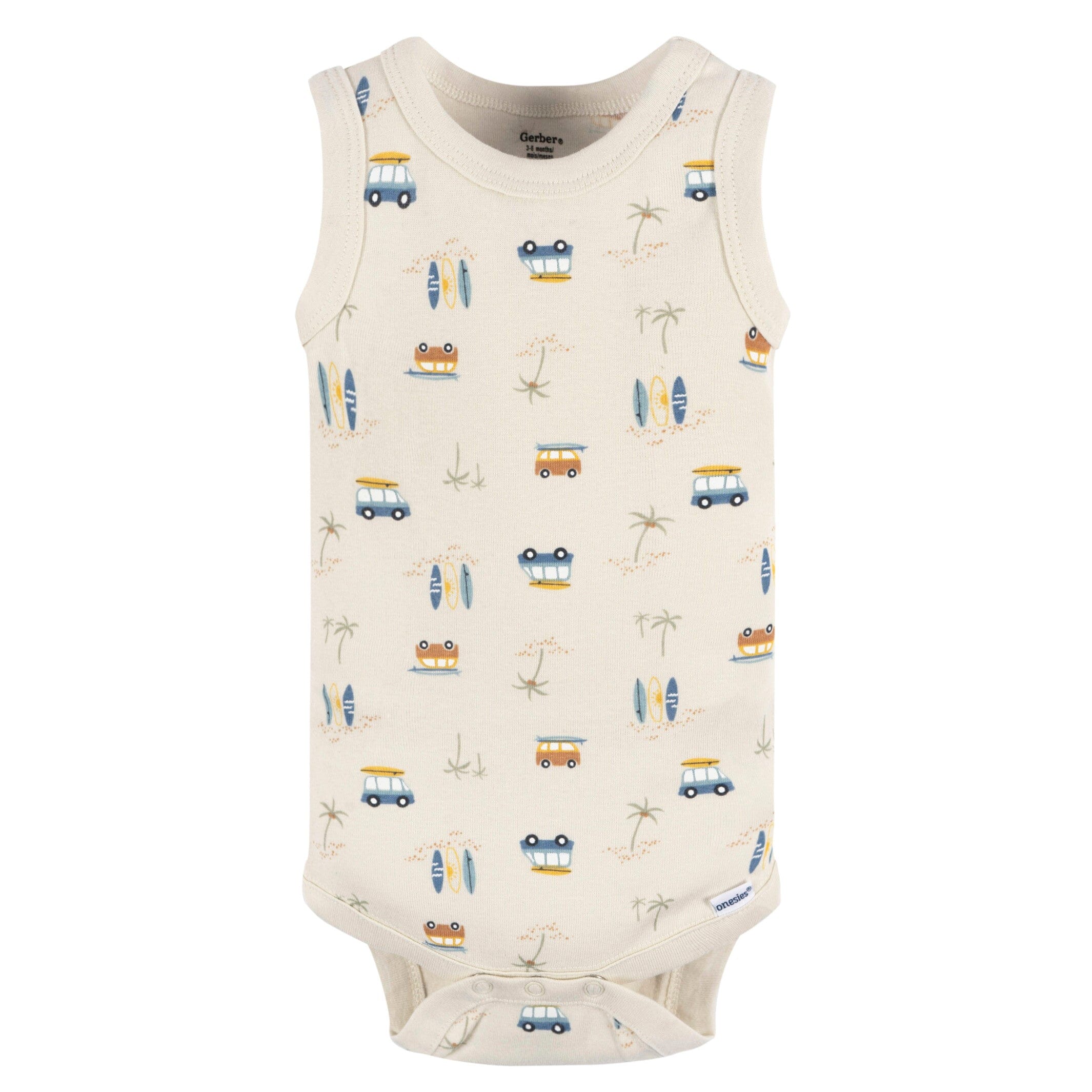 4-Pack Baby Boys Surfer Sleeveless Onesies® Bodysuits - Image 6