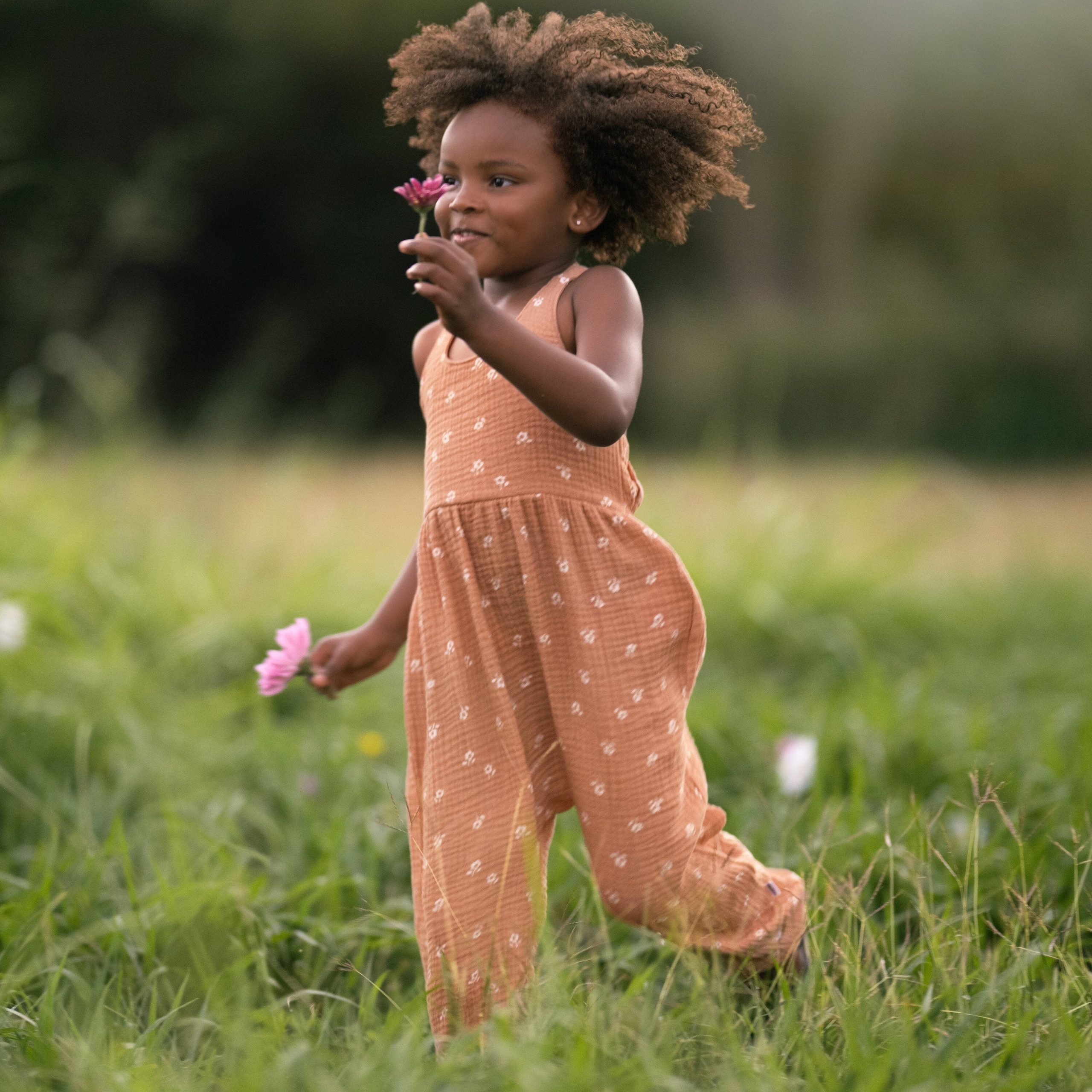 Toddler Girls Floral Halter Romper - Image 2