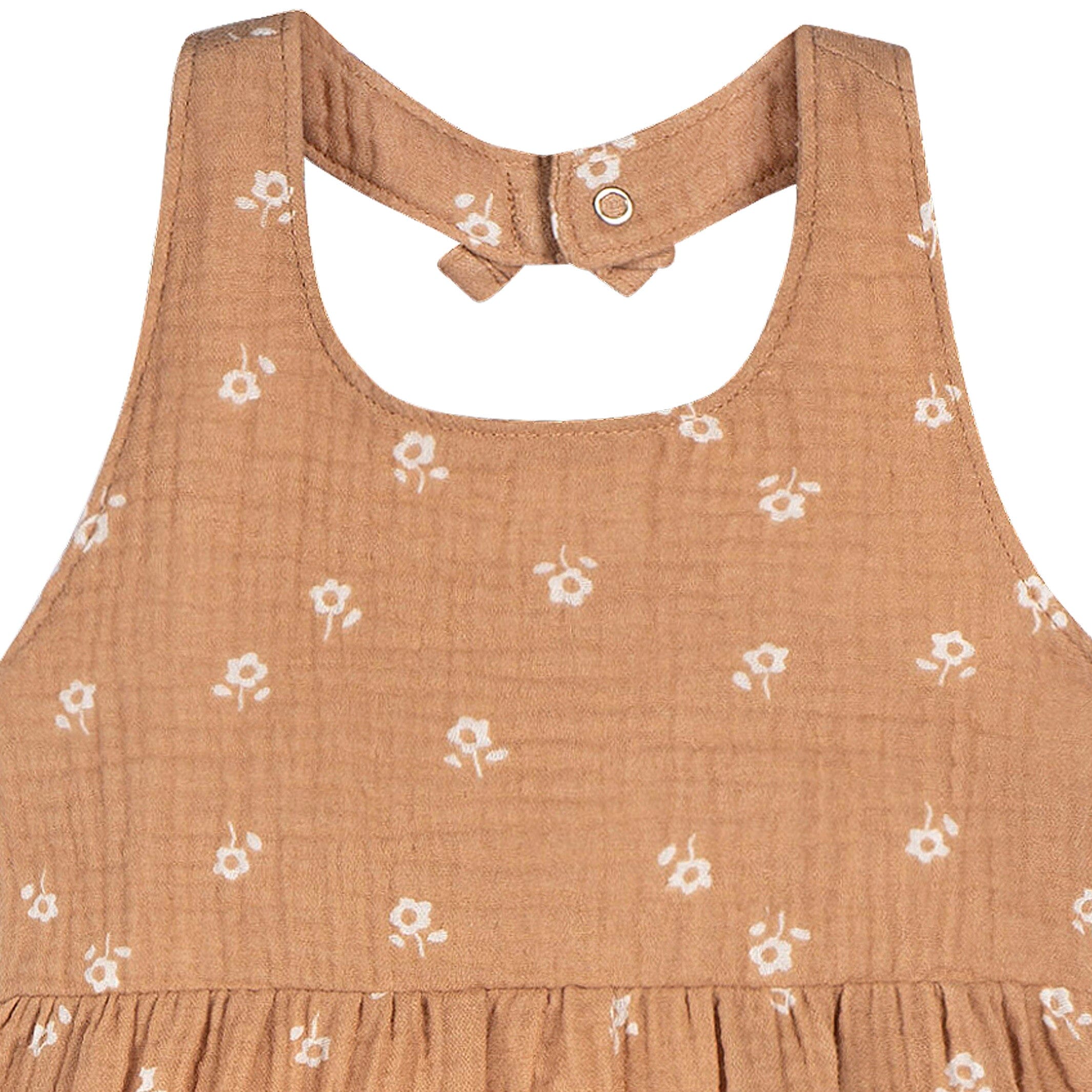 Toddler Girls Floral Halter Romper - Image 4