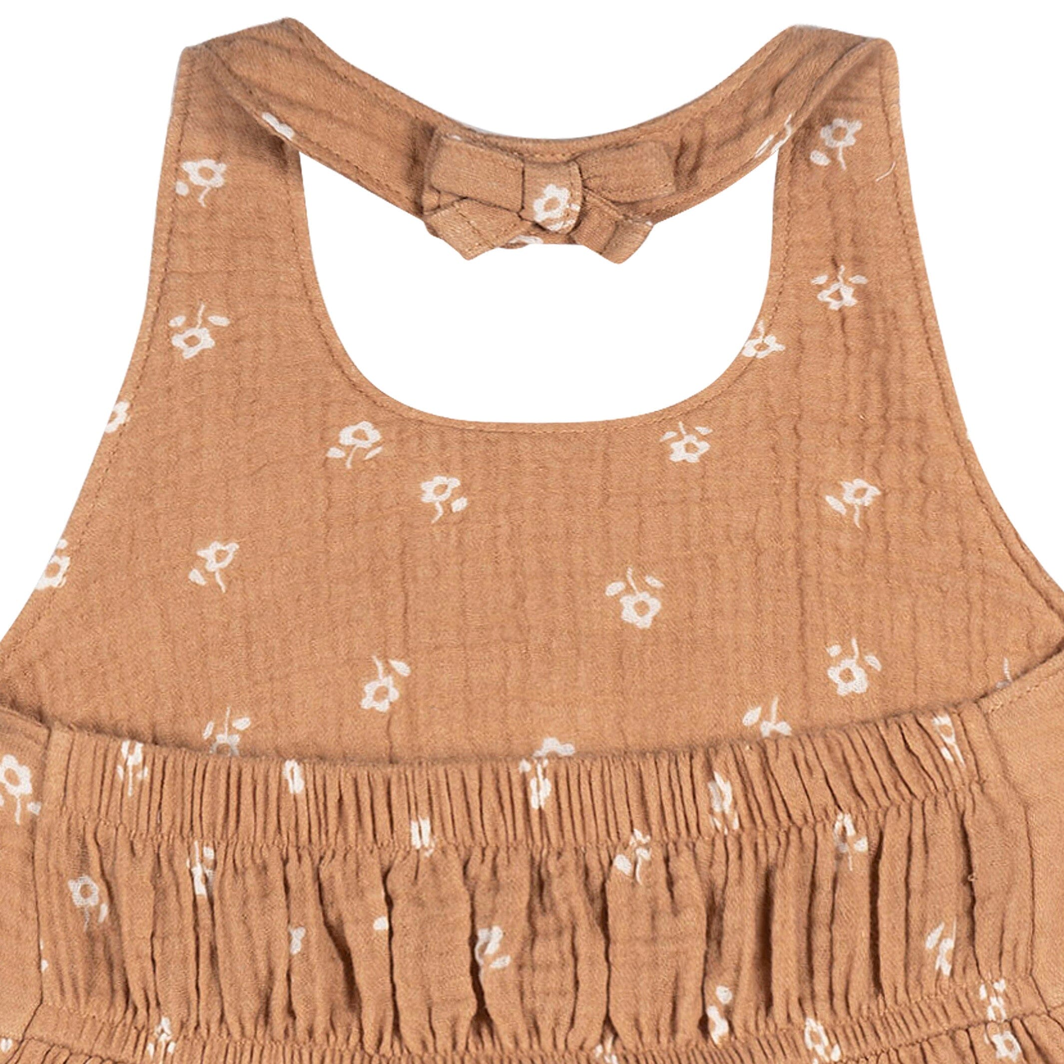 Toddler Girls Floral Halter Romper - Image 7