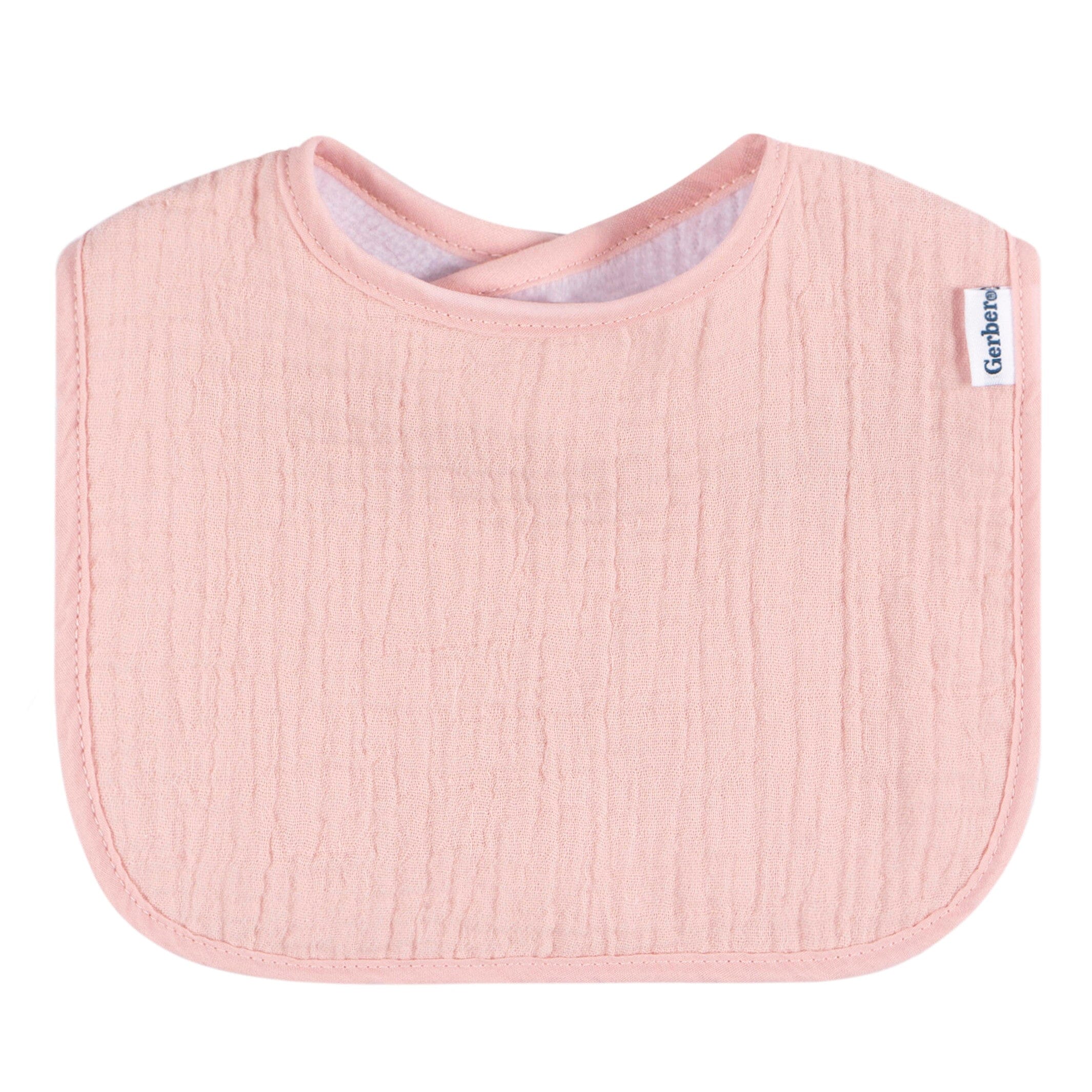 8-Pack Baby Girls Pastel Muslin Drooling Bibs - Image 11