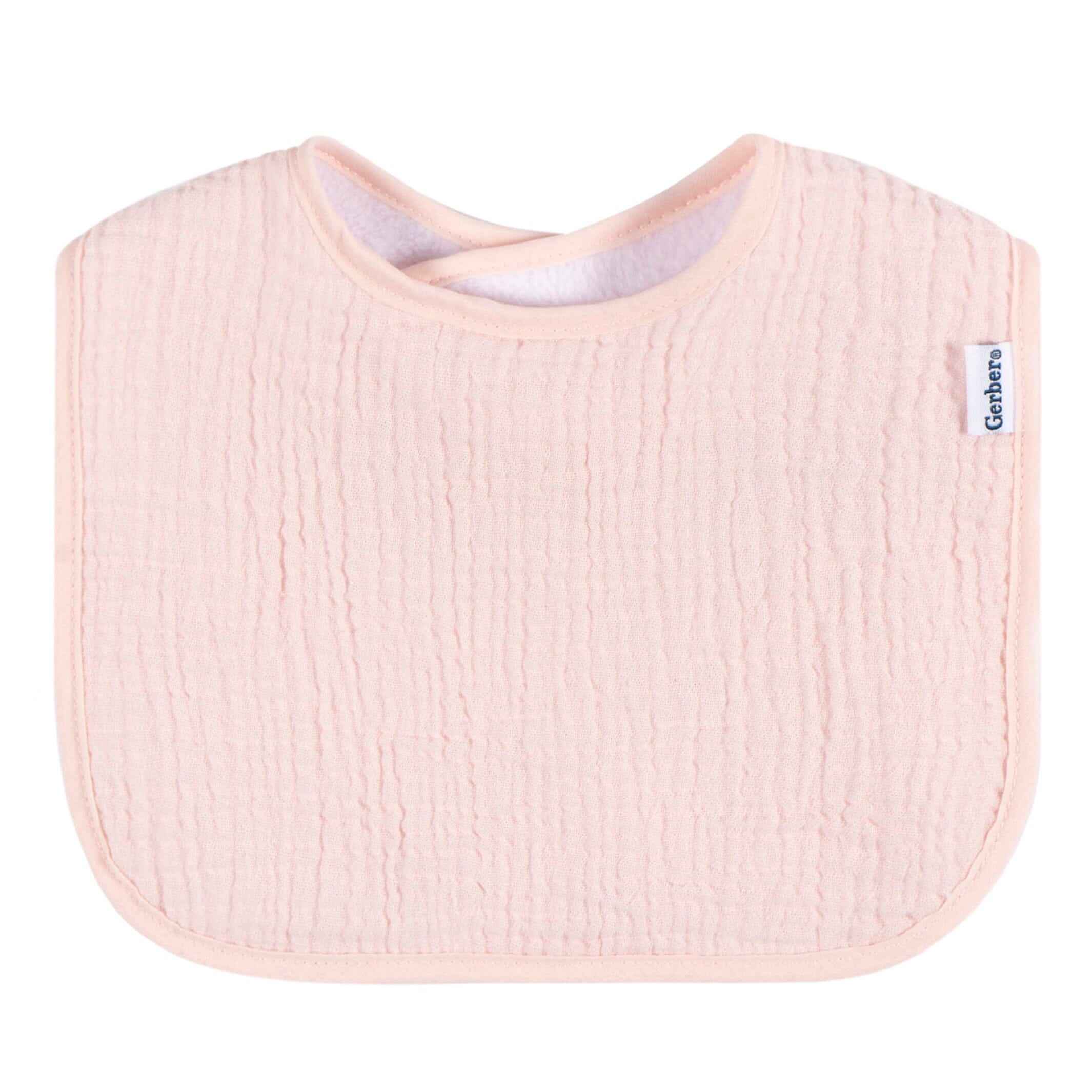 8-Pack Baby Girls Pastel Muslin Drooling Bibs - Image 12