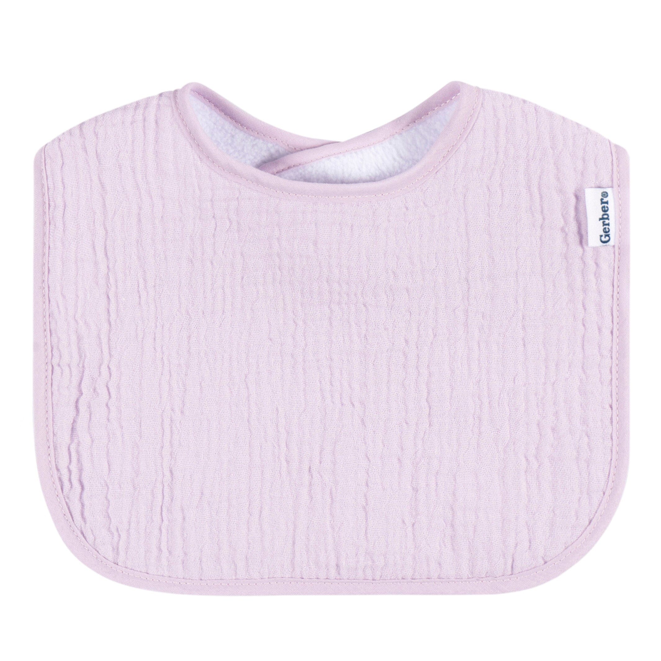 8-Pack Baby Girls Pastel Muslin Drooling Bibs - Image 9