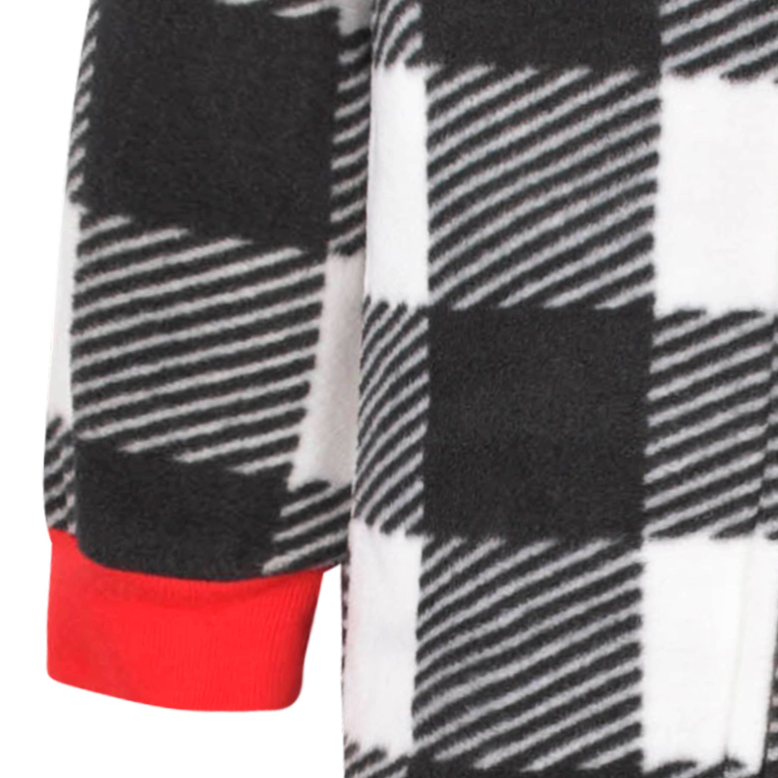 Infant & Toddler Neutral Buffalo Plaid Fleece Pajamas - Image 2