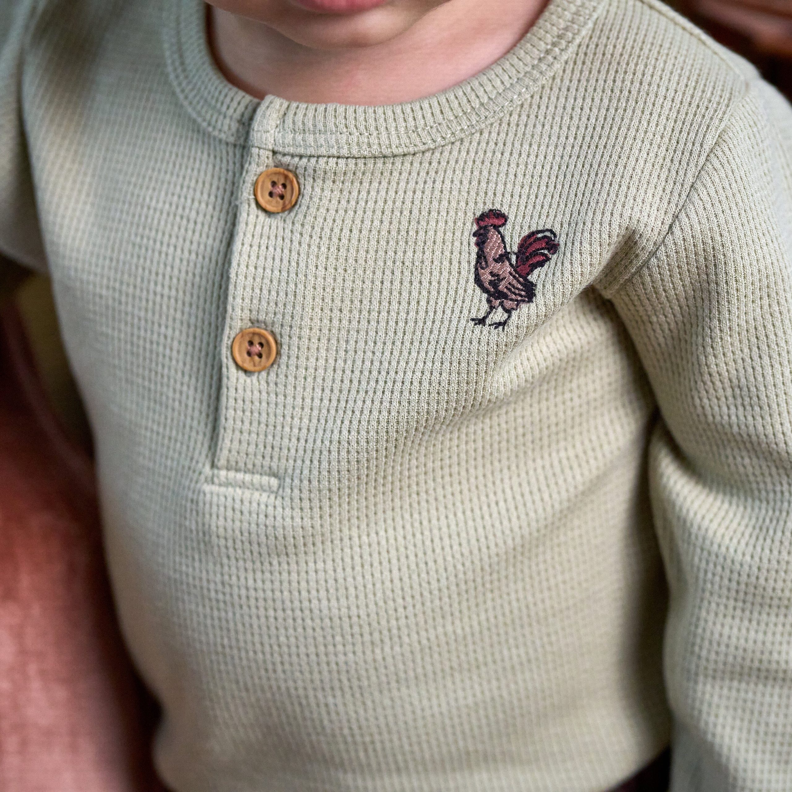 2-Pack Baby Boys Forest Henley Bodysuit - Image 2