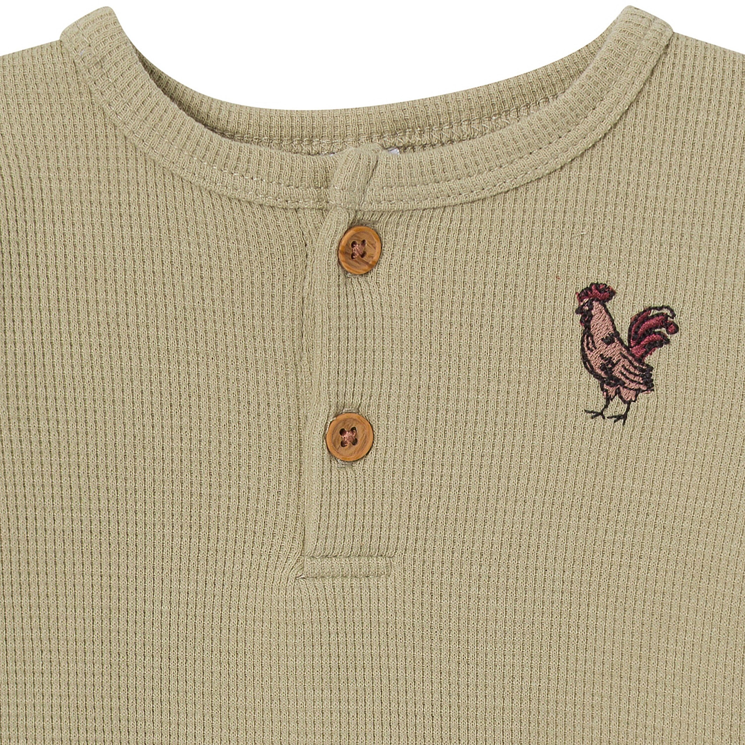 2-Pack Baby Boys Forest Henley Bodysuit - Image 4