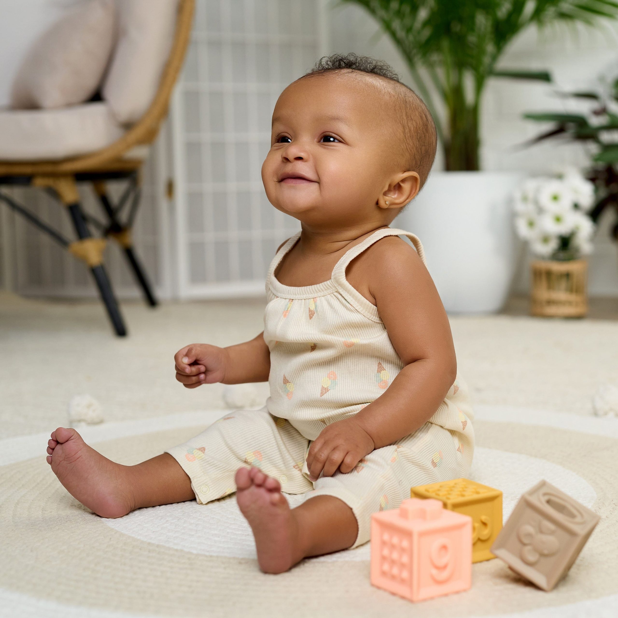 Baby Girls Ice Cream Romper - Image 2