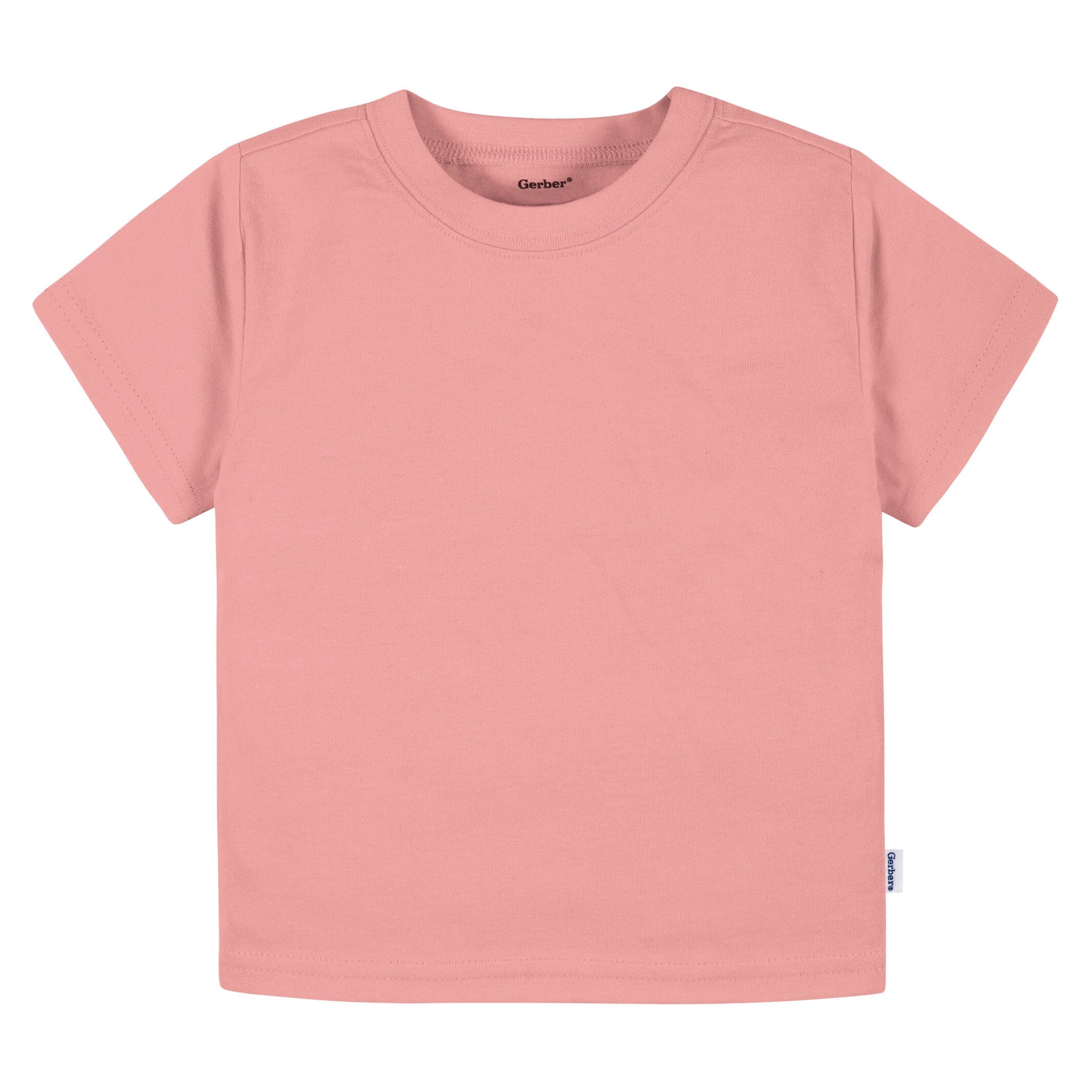 5-Pack Baby & Toddler Girls Mauve Pink Premium Short Sleeve T-Shirts - Image 2