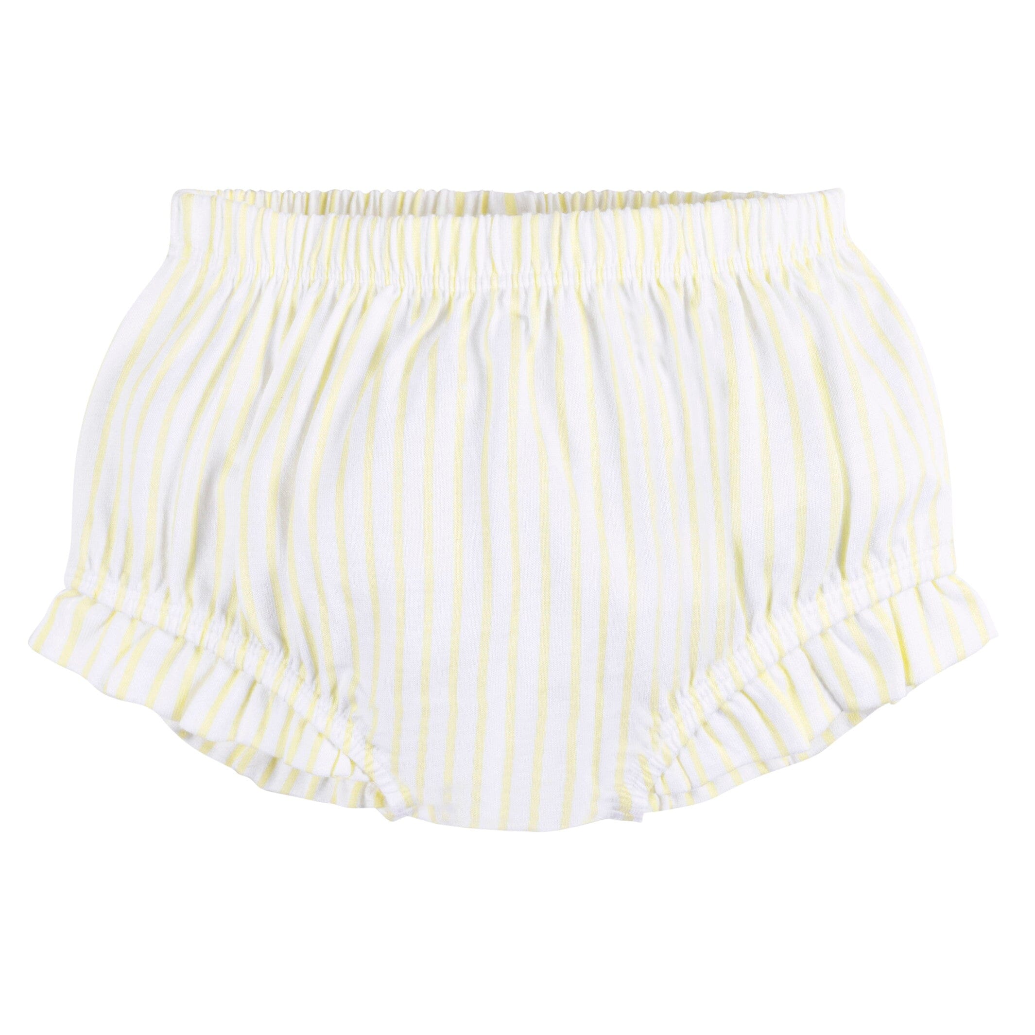 2-Piece Baby Girls Yellow Stripe Tank Top & Diaper Cover Set - Image 5