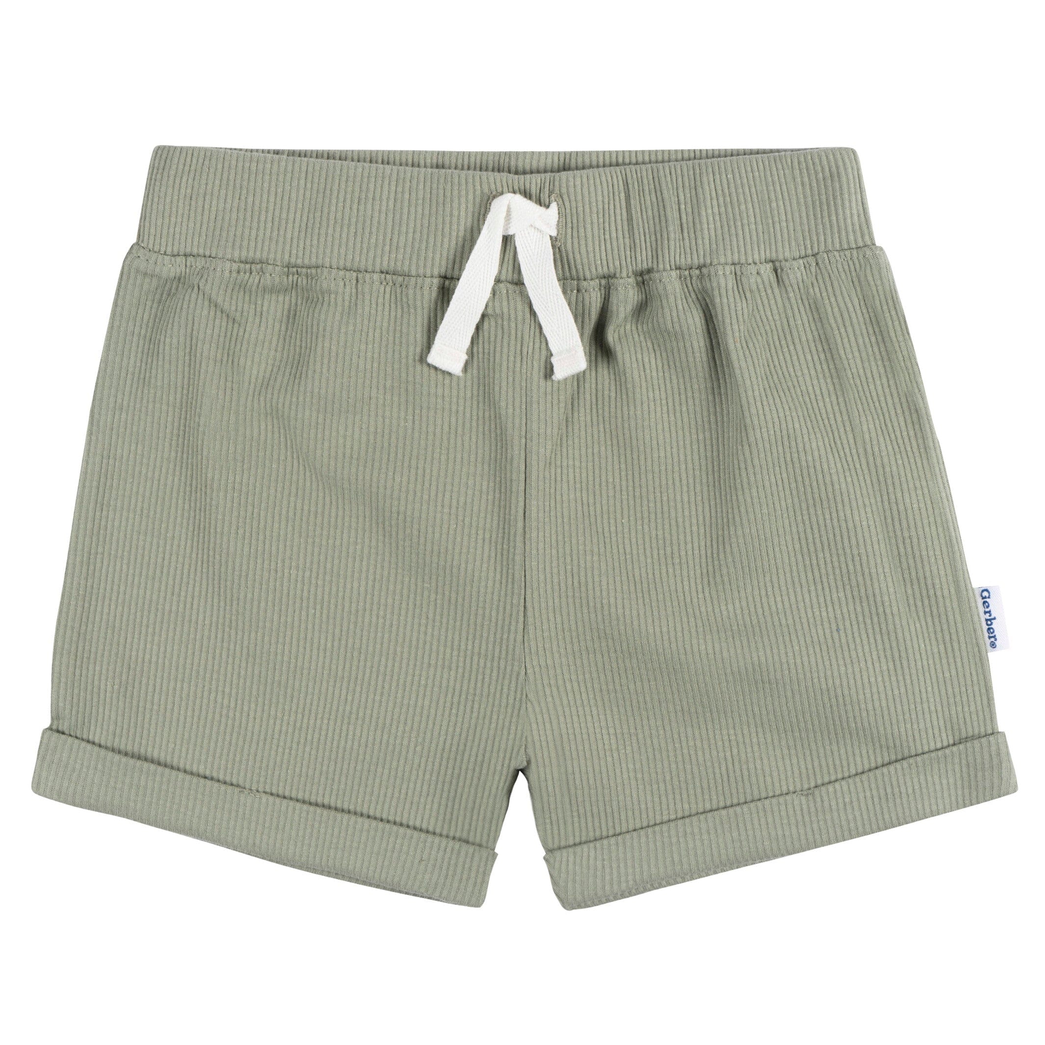 2-Piece Baby Boys Olive Bodysuit and Shorts Set - Image 6