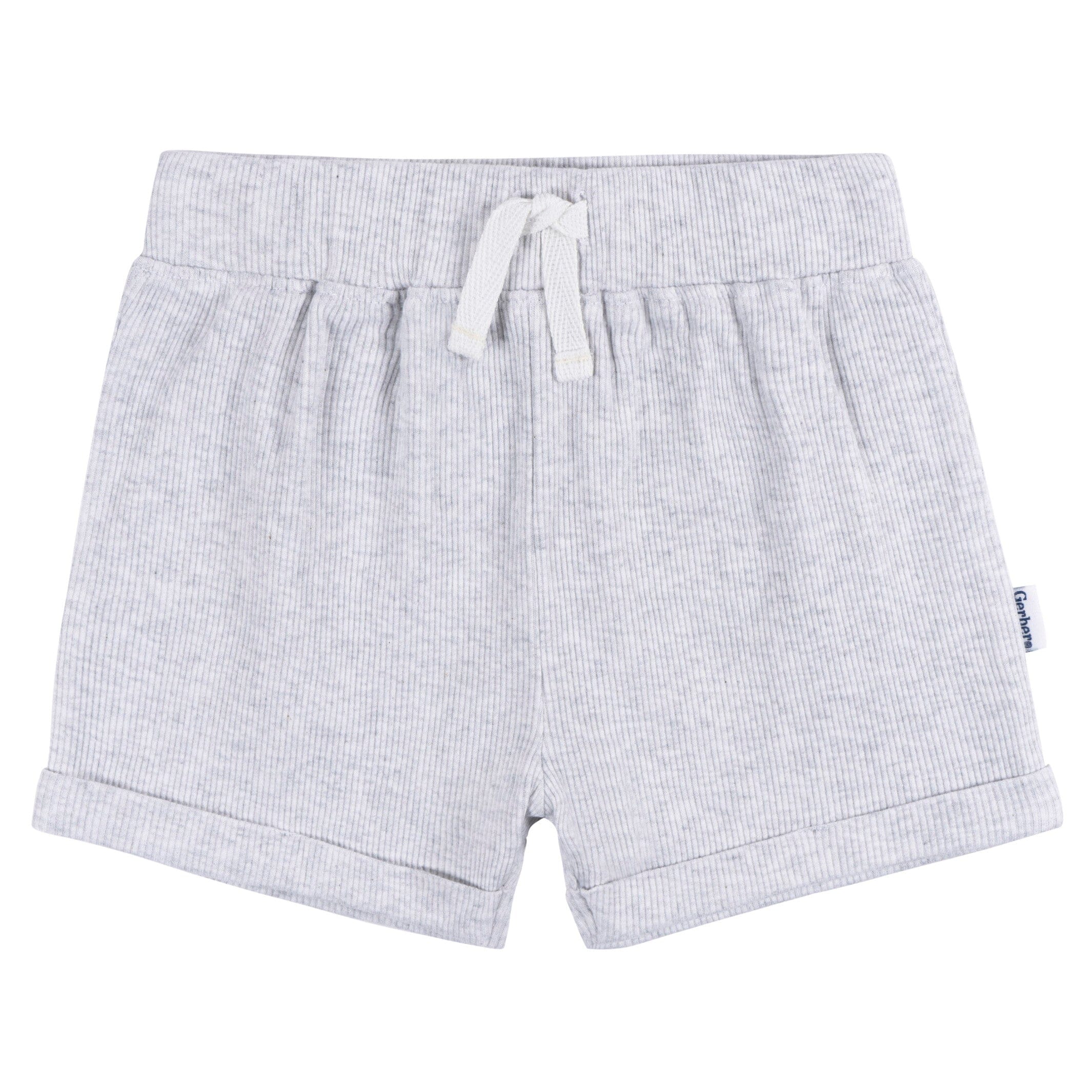 2-Piece Baby Boys Grey Heather Bodysuit and Shorts Set - Image 5