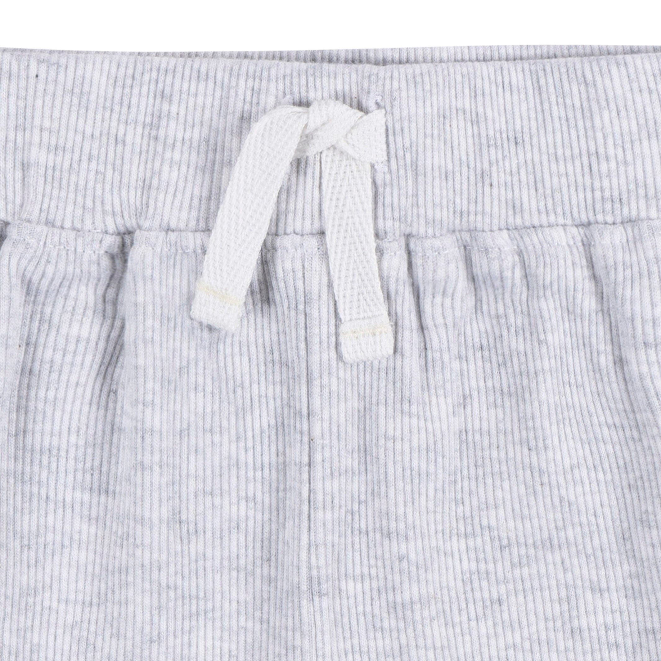 2-Piece Baby Boys Grey Heather Bodysuit and Shorts Set - Image 6
