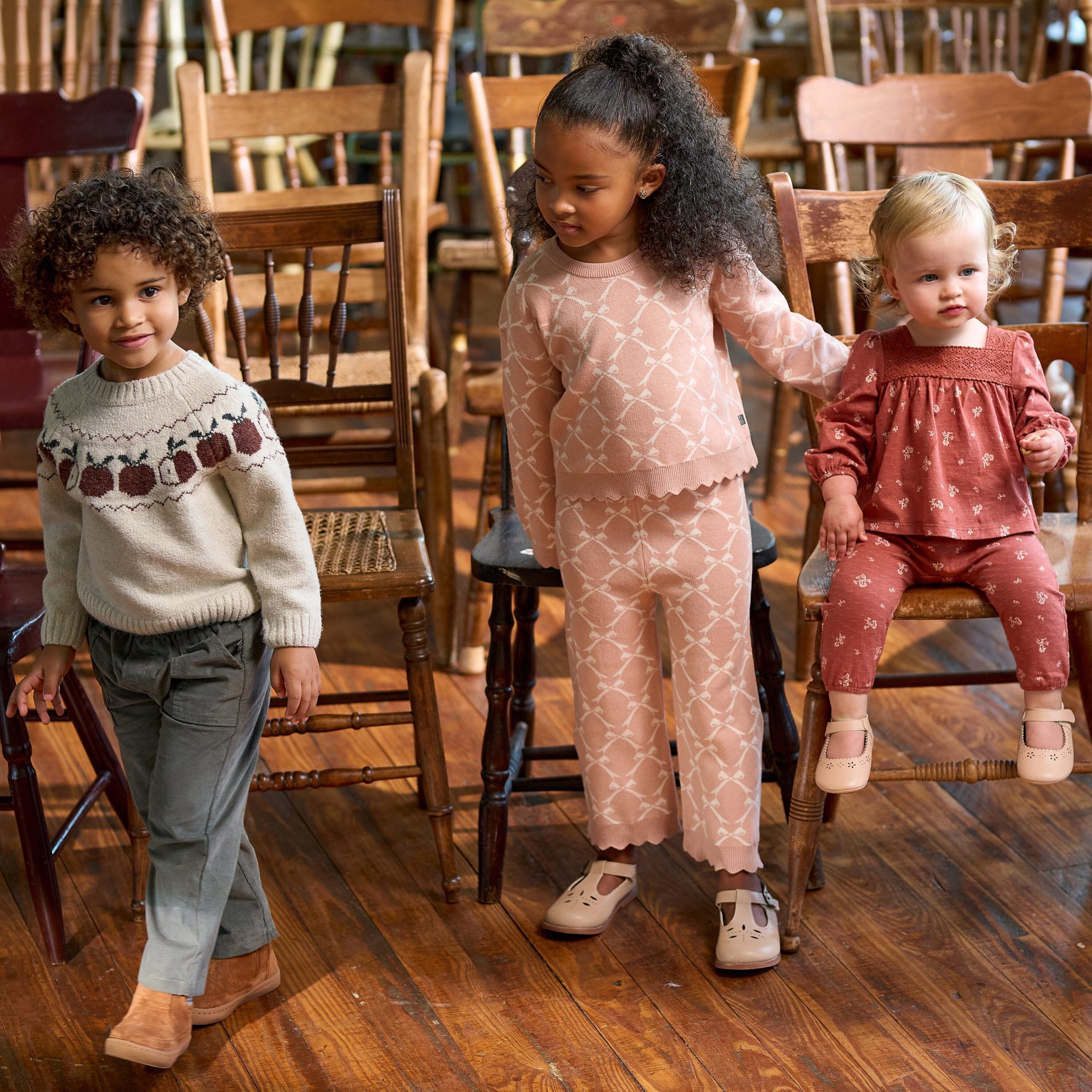 Toddler & Kid Girls Oatmeal Apples Jacquard Knit Sweater - Image 4