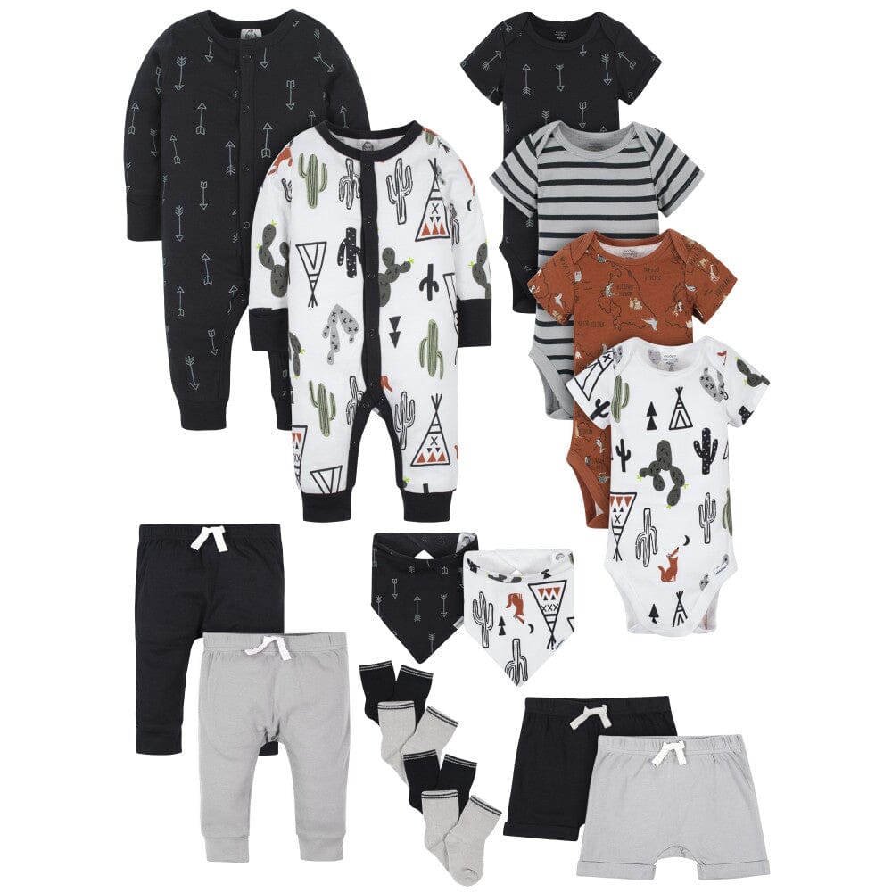 16-Piece Baby Boys Desert, Arrows & Map Layette Set