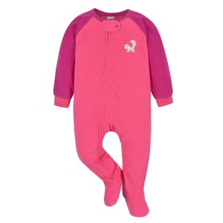 Infant Girls Fox Fleece Pajamas