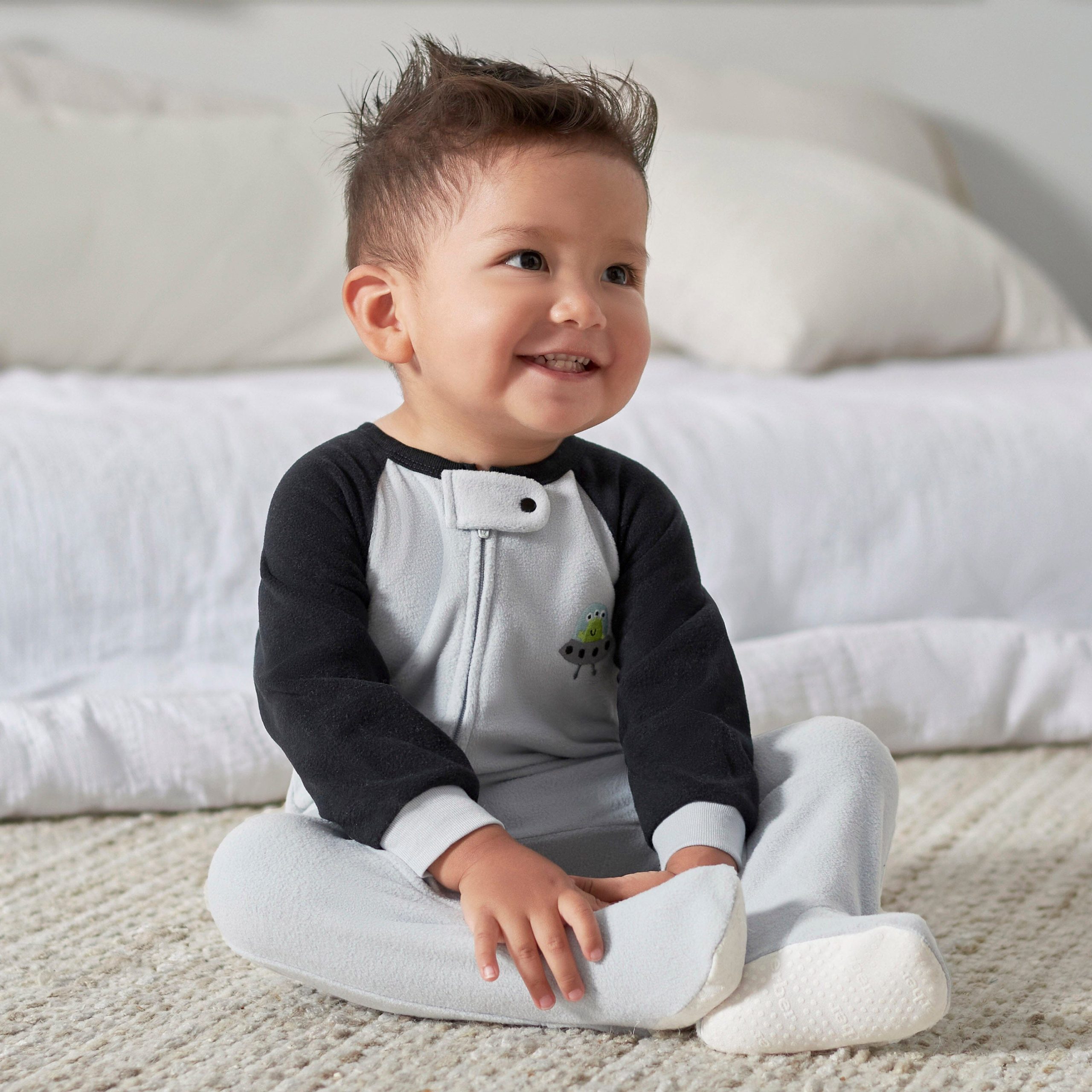 Infant Boys Space Fleece Pajamas - Image 2