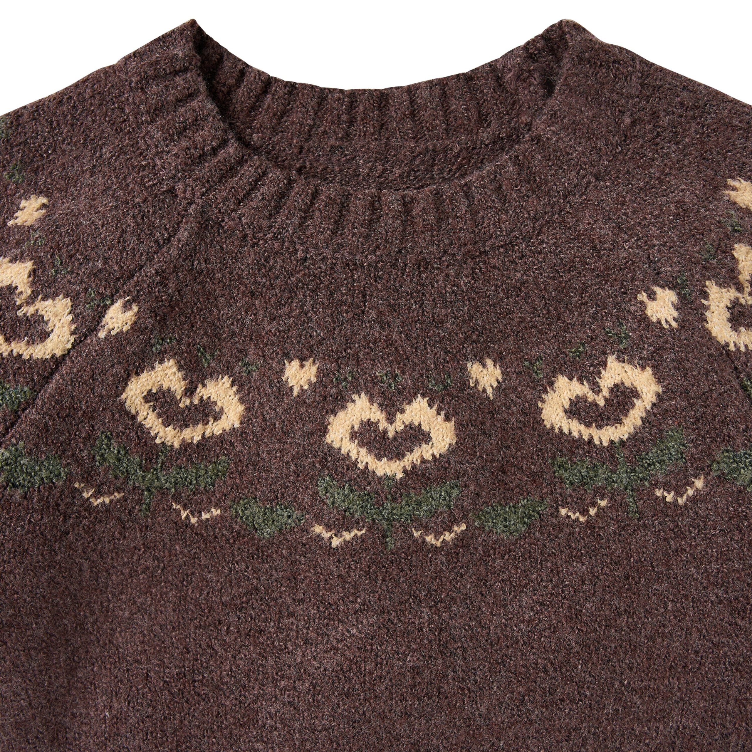 Toddler & Kid Girls Chocolate Hearts Jacquard Knit Sweater - Image 3