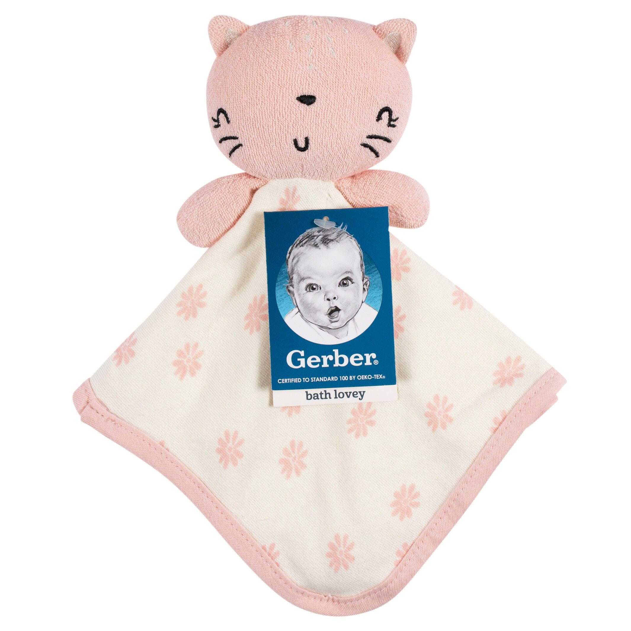 Baby Girls Kitty Floral Washcloth - Image 2