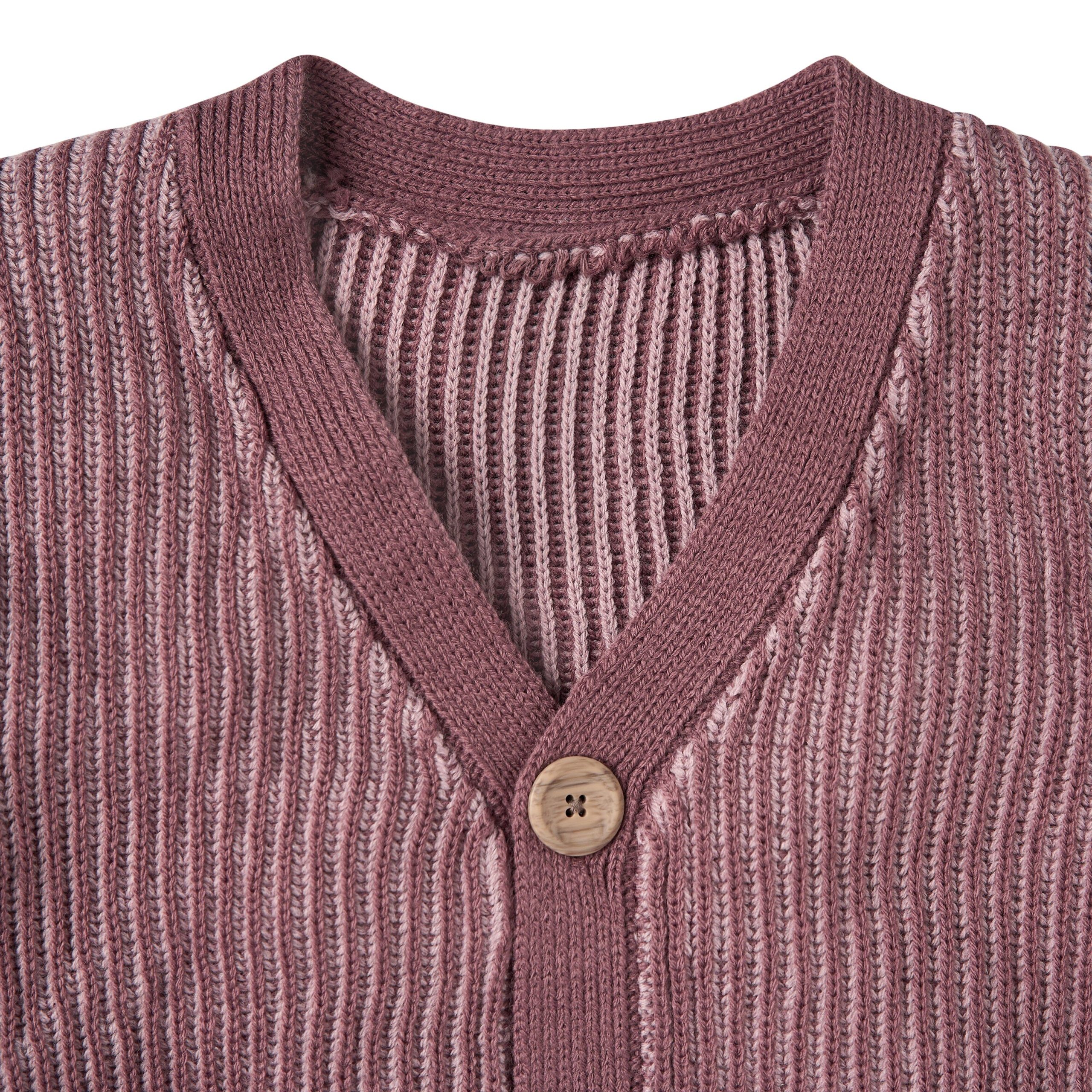 Infant & Kids Girls Dusty Rose Fisherman Rib Cardigan - Image 6