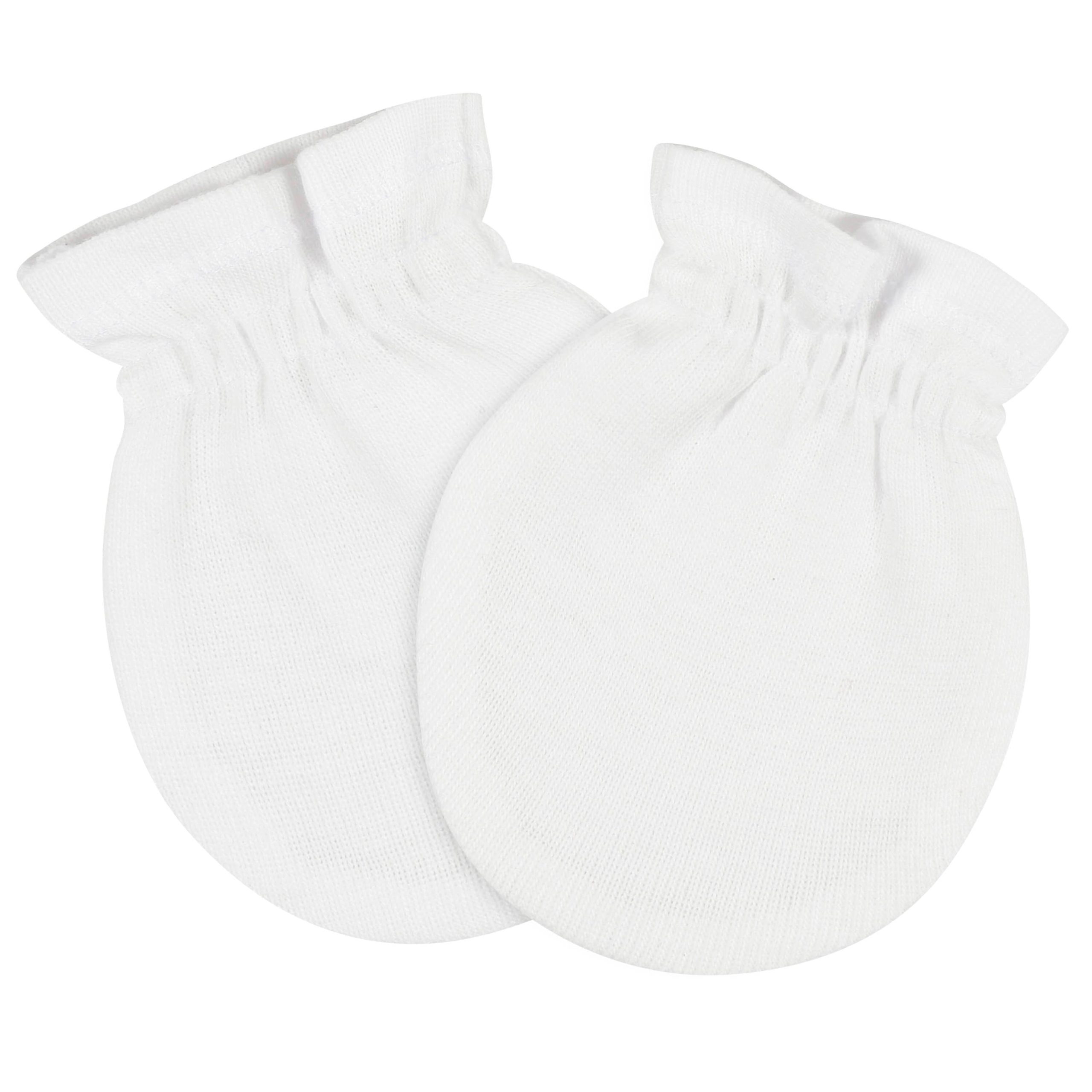 3-Pack Baby Neutral White No Scratch Mittens - Image 2