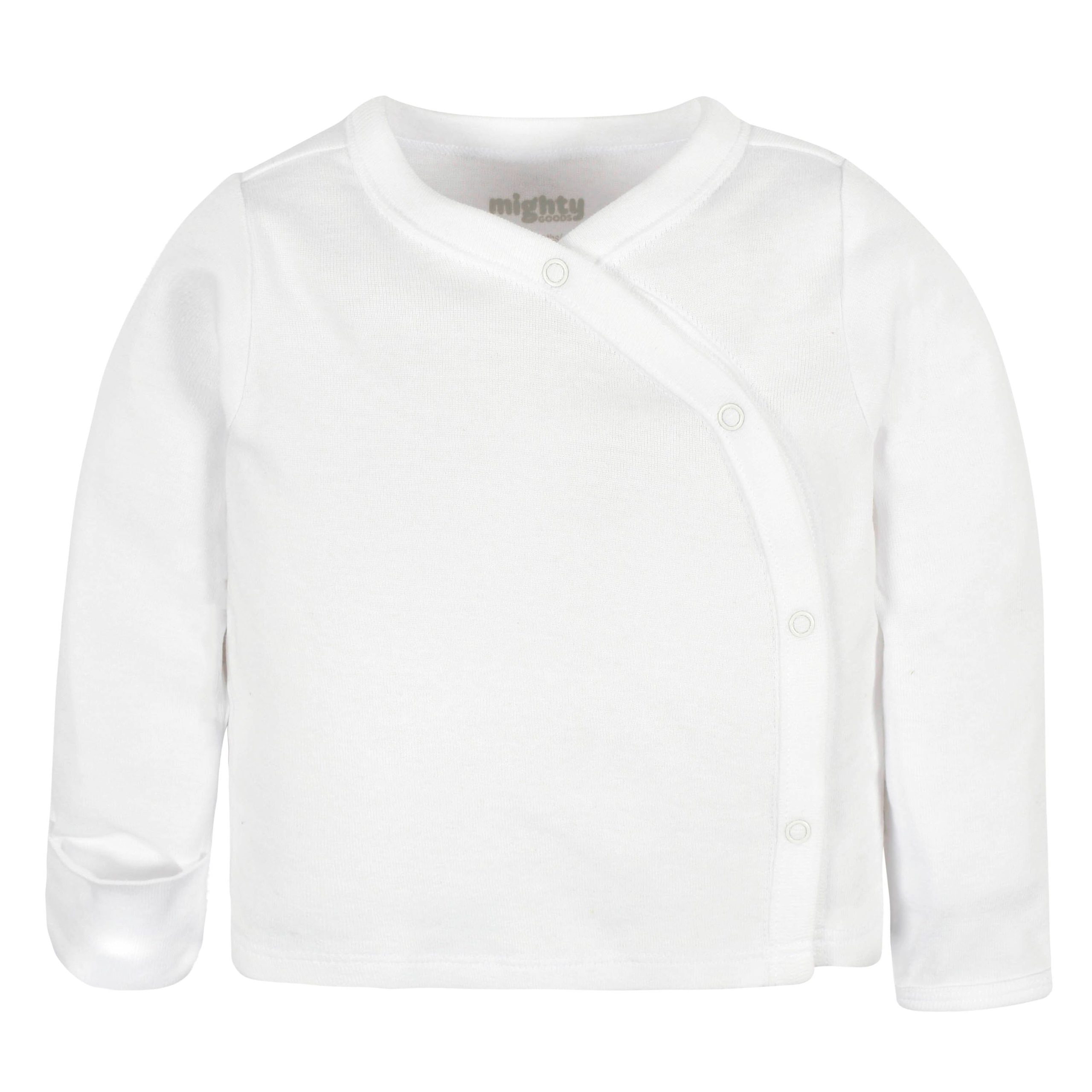 2-Pack Baby Neutral White Long Sleeve Side Snap Tee - Image 2