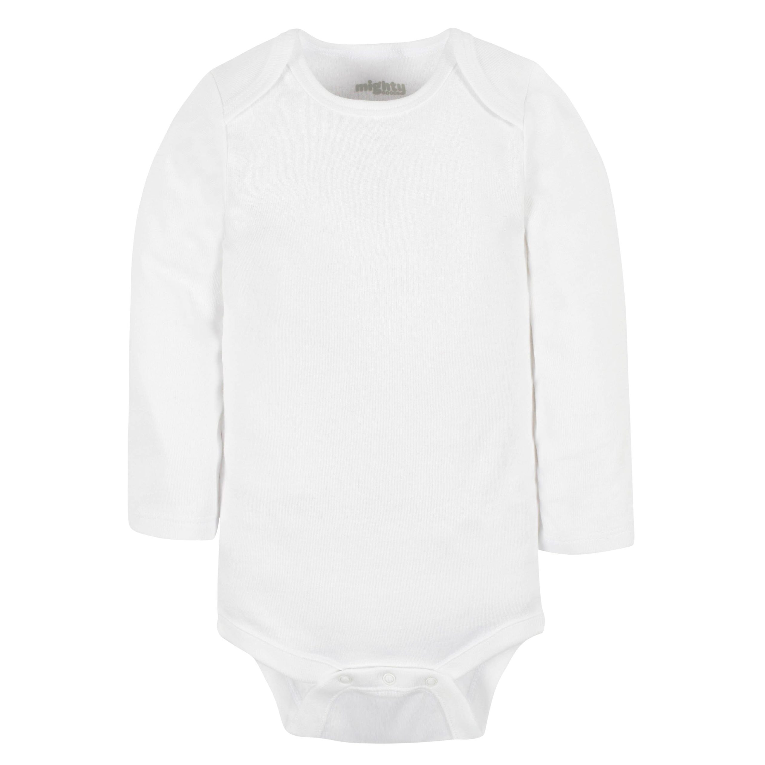 4-Pack Baby Neutral White Long Sleeve Bodysuits - Image 2