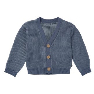 Infant & Kid Girls Slate Fisherman Rib Cardigan