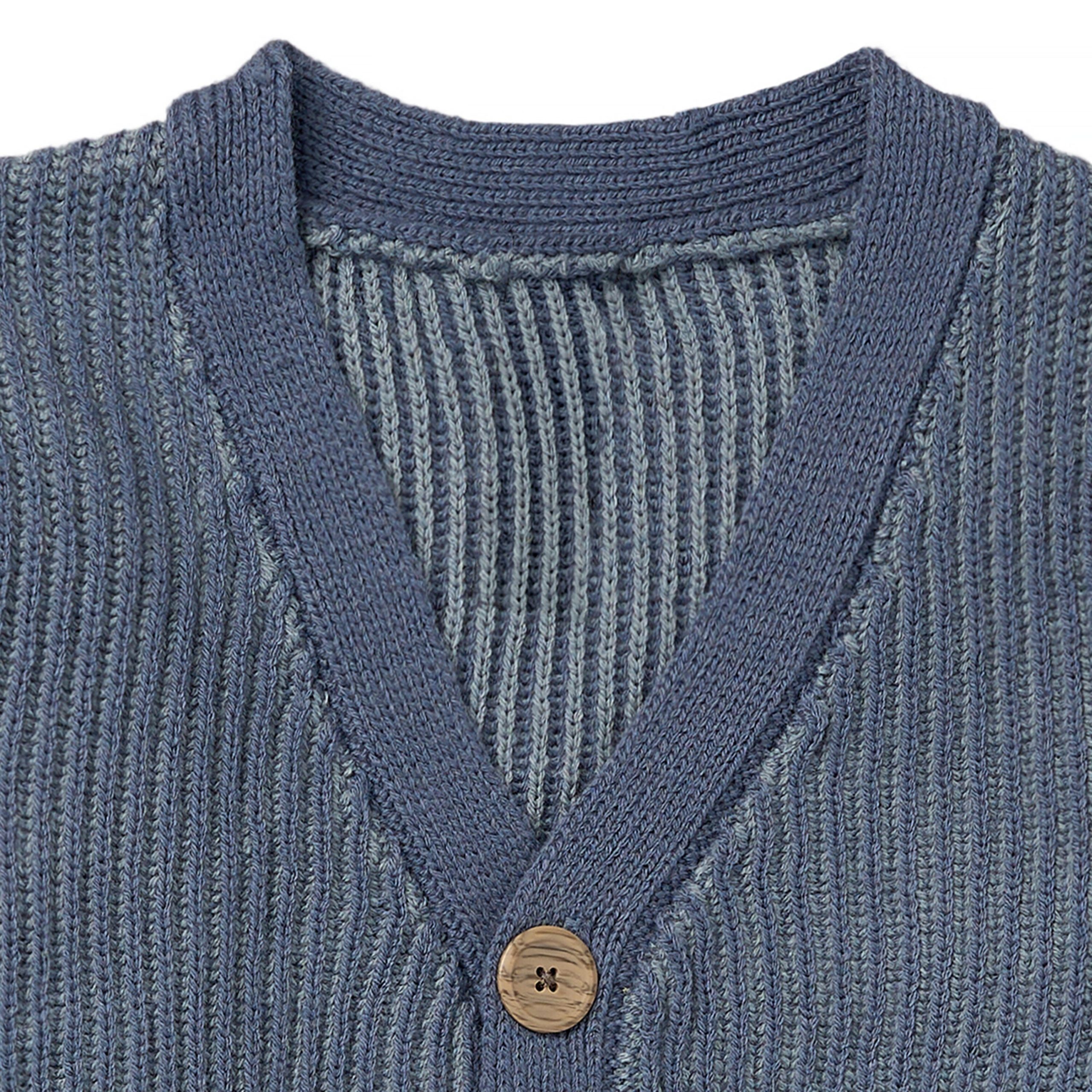Infant & Kid Girls Slate Fisherman Rib Cardigan - Image 3