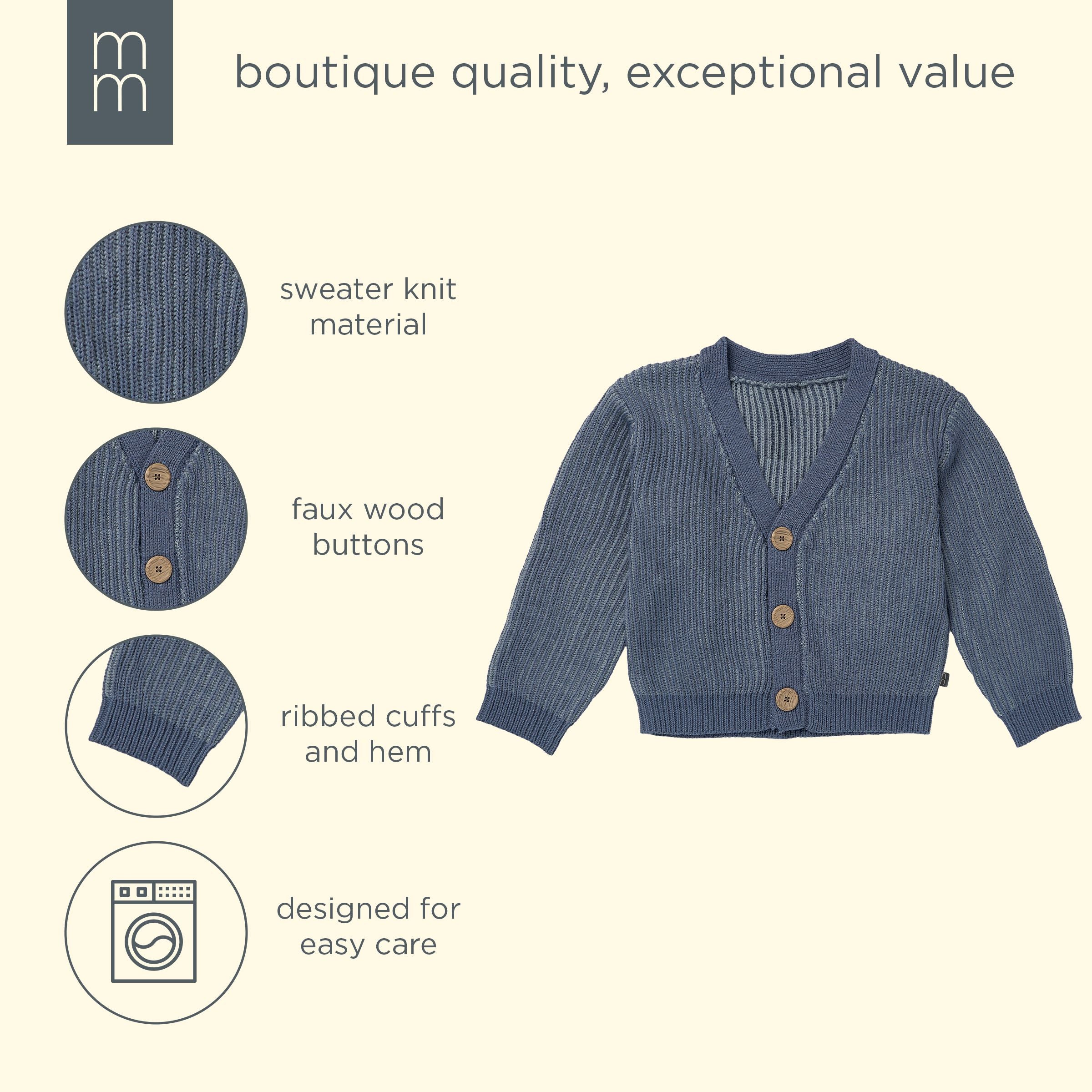 Infant & Kid Girls Slate Fisherman Rib Cardigan - Image 6