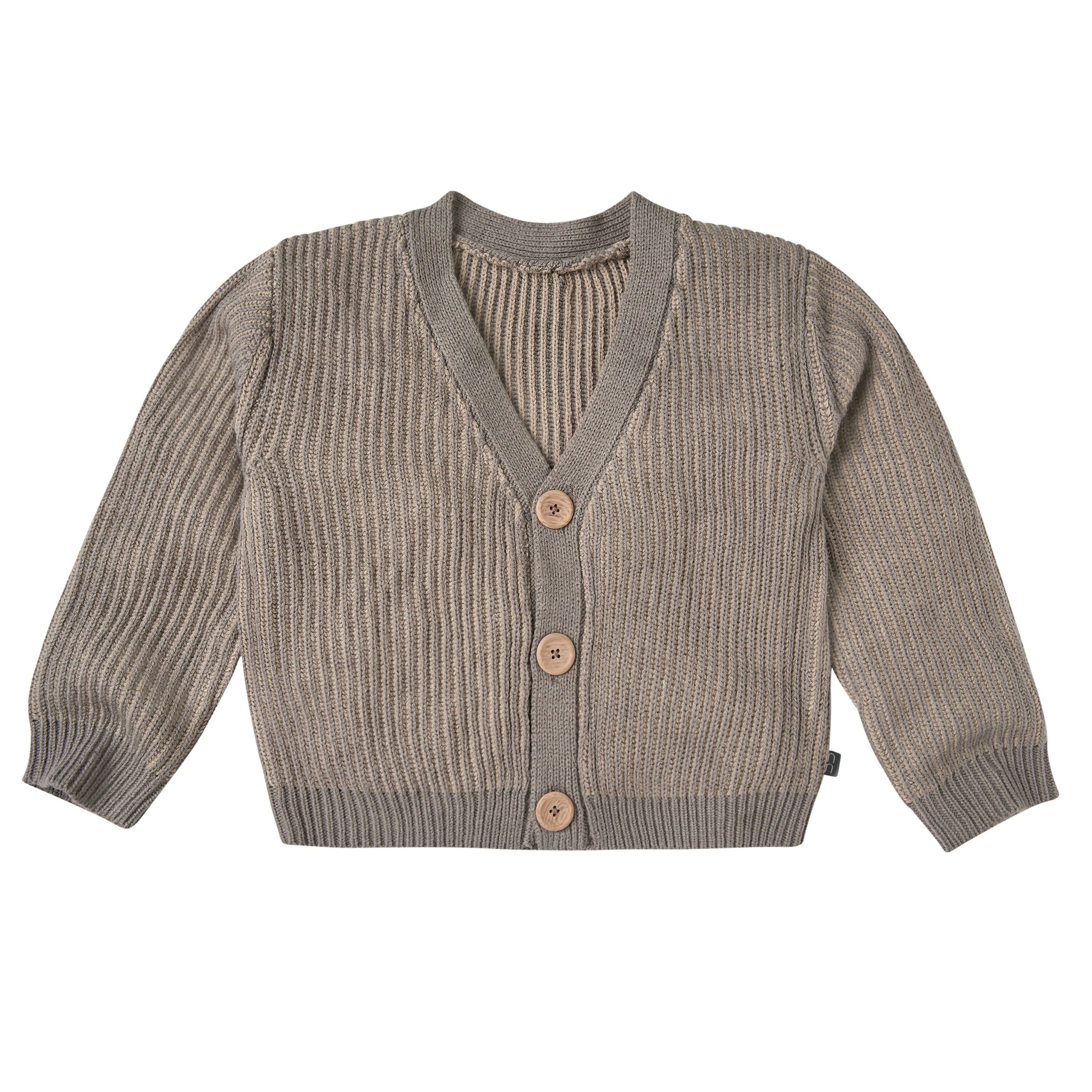 Infant & Kid Girls Stone Fisherman Rib Cardigan