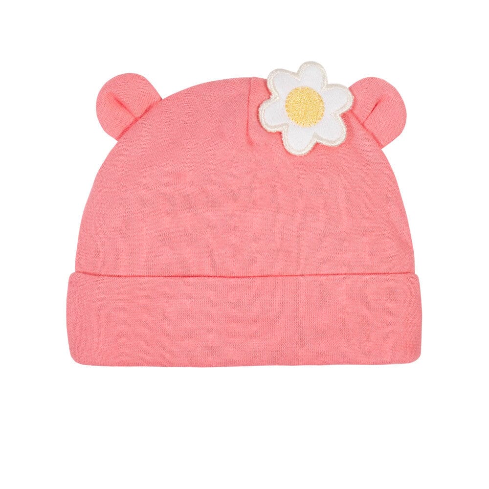 7-Piece Baby Girl Garden Floral Caps & Mittens - Image 4
